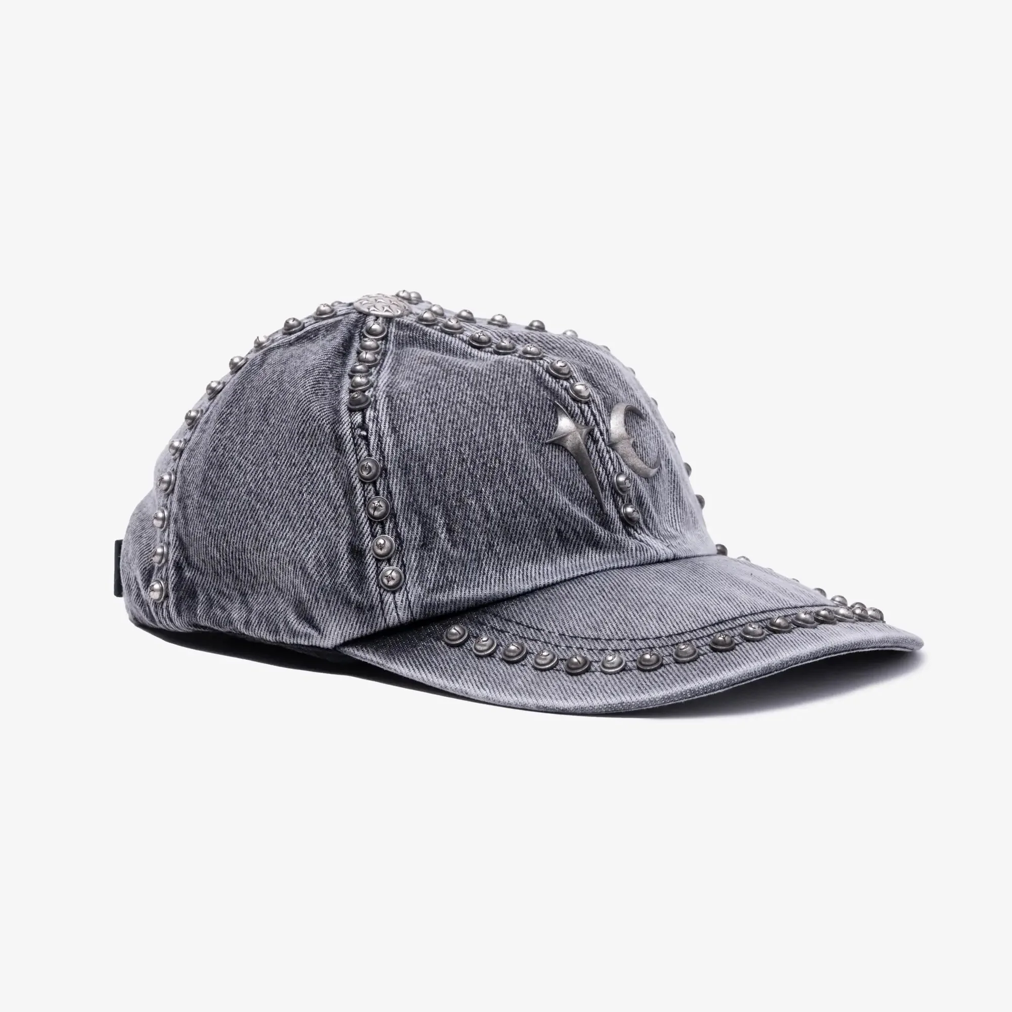Studded Denim Cap - Image 3