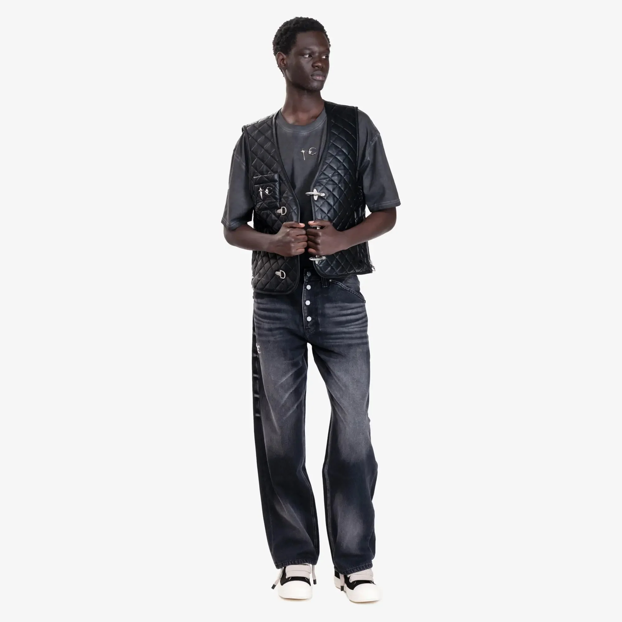 TC Bone Leather Quilted Vest - Image 2