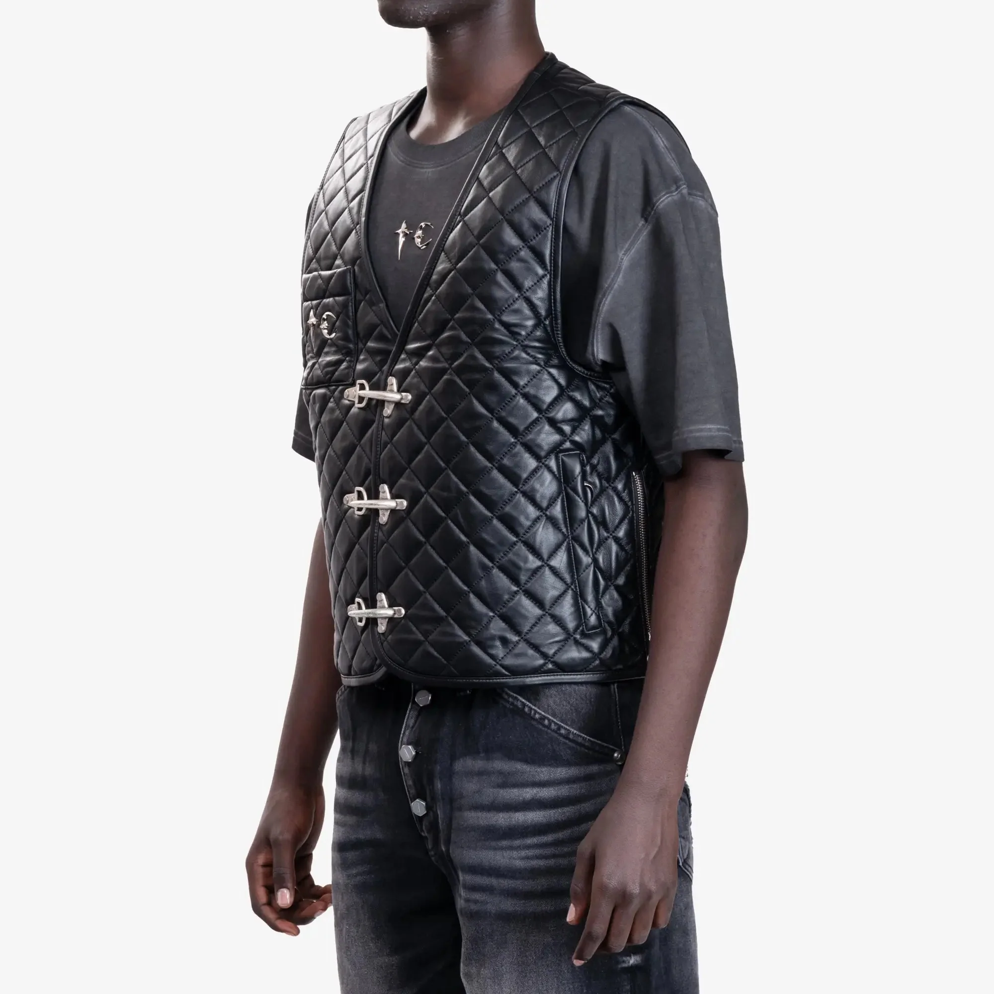TC Bone Leather Quilted Vest - Image 3