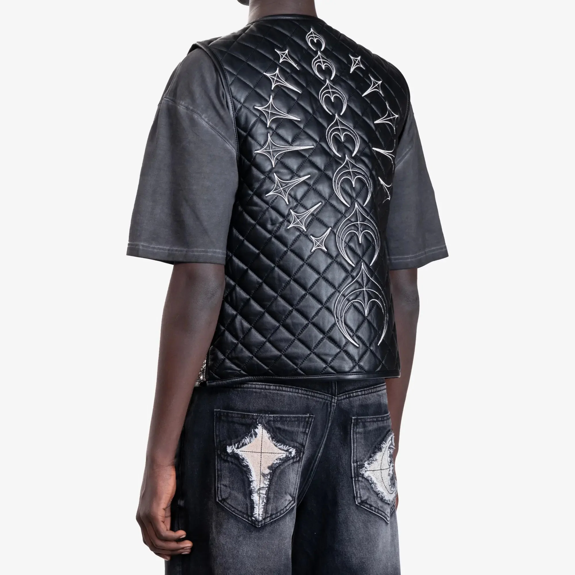 TC Bone Leather Quilted Vest - Image 4