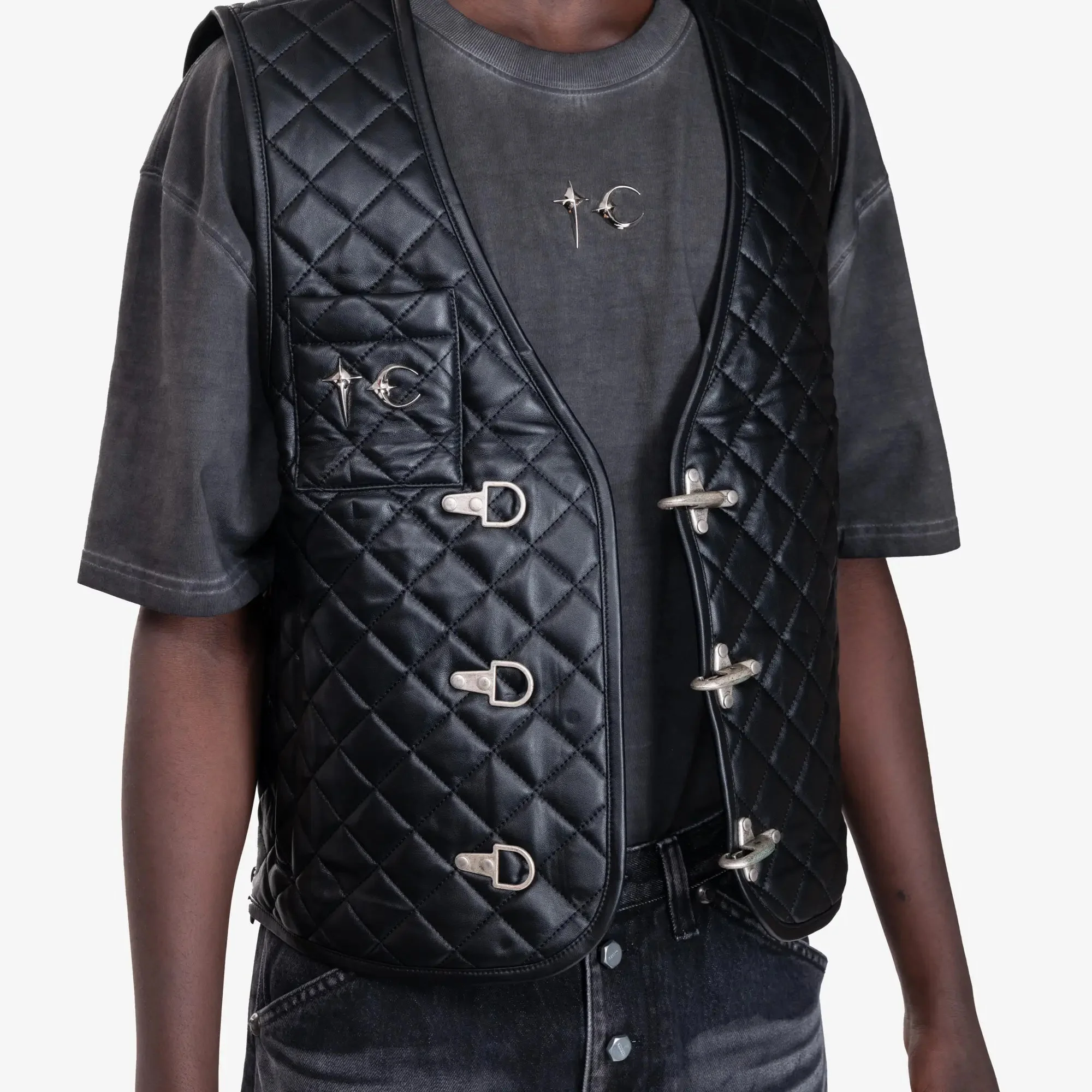 TC Bone Leather Quilted Vest - Image 5