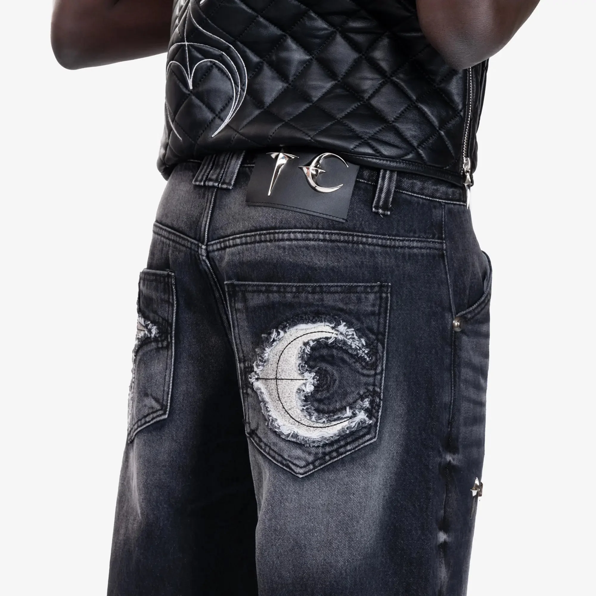 TC Leather Back Pocket Jeans - Image 6