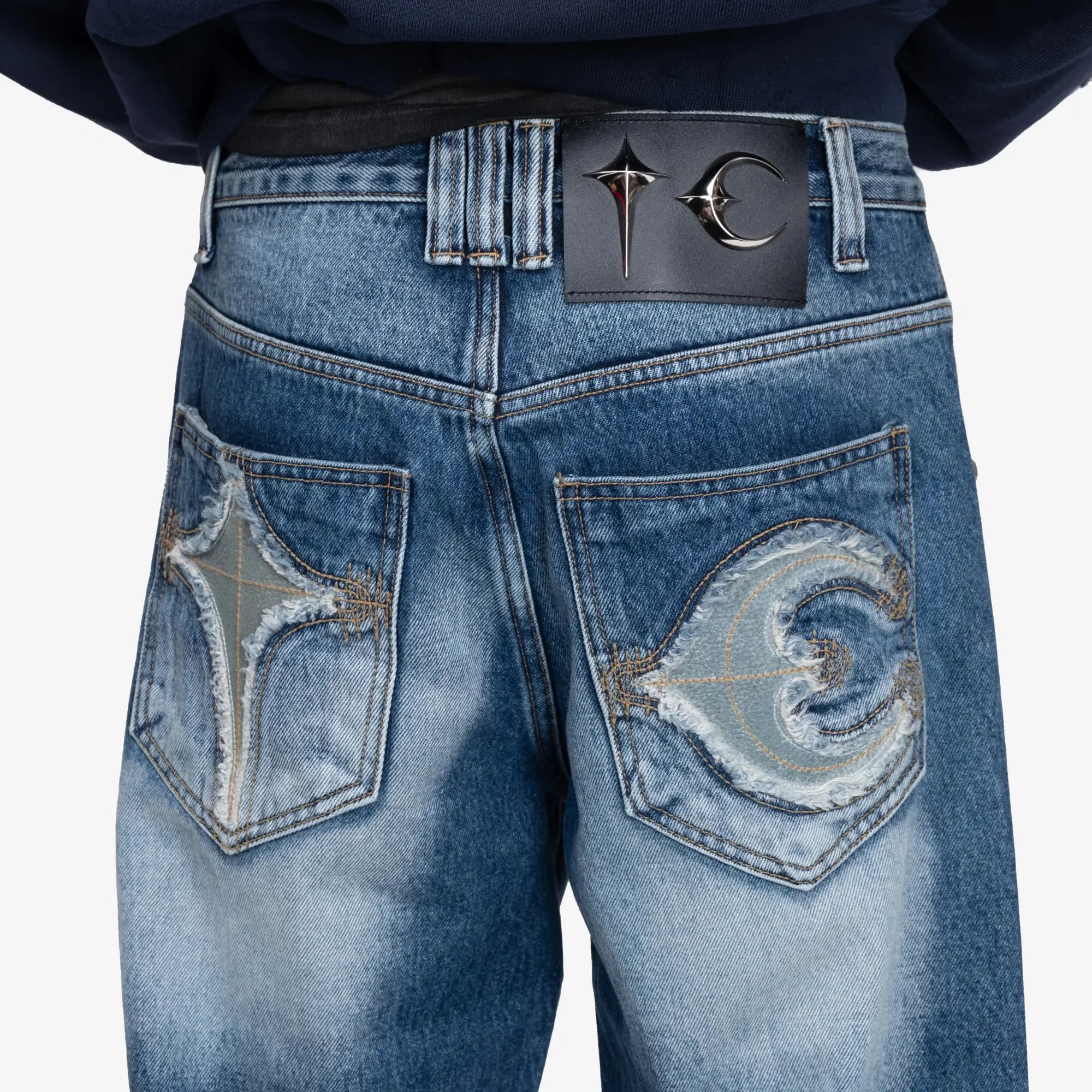 TC Leather Back Pocket Jeans - Image 5