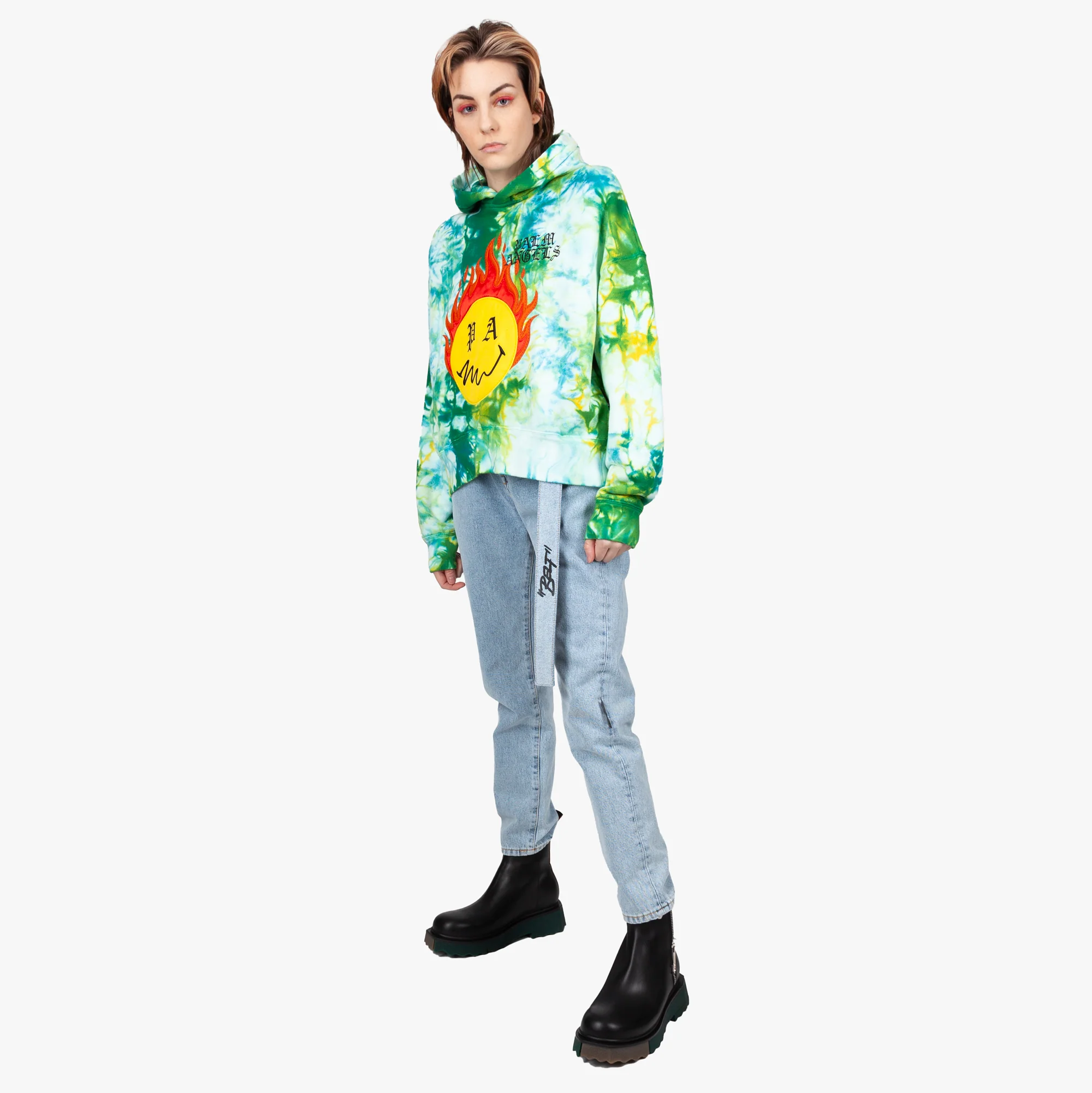Tie Dye Burning Head Hoodie - Image 5