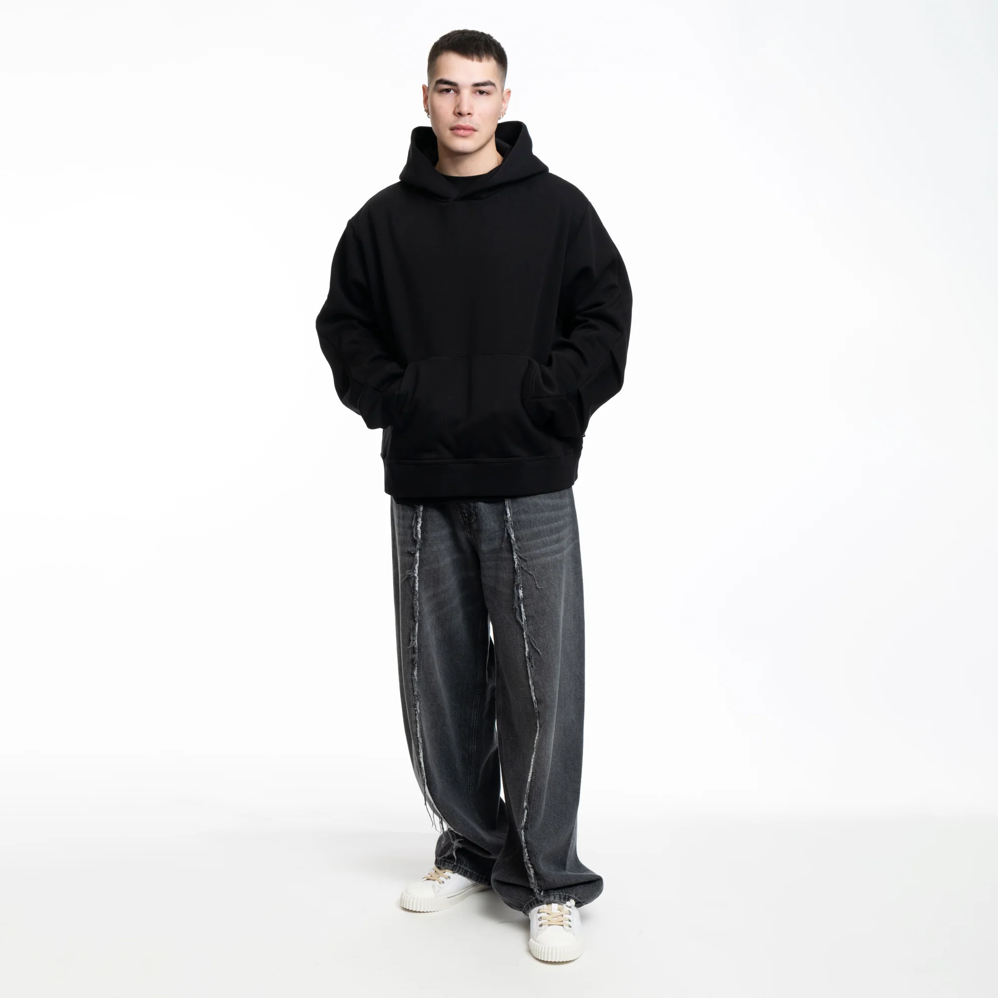 Tonal Embroidered Hoody - Image 2