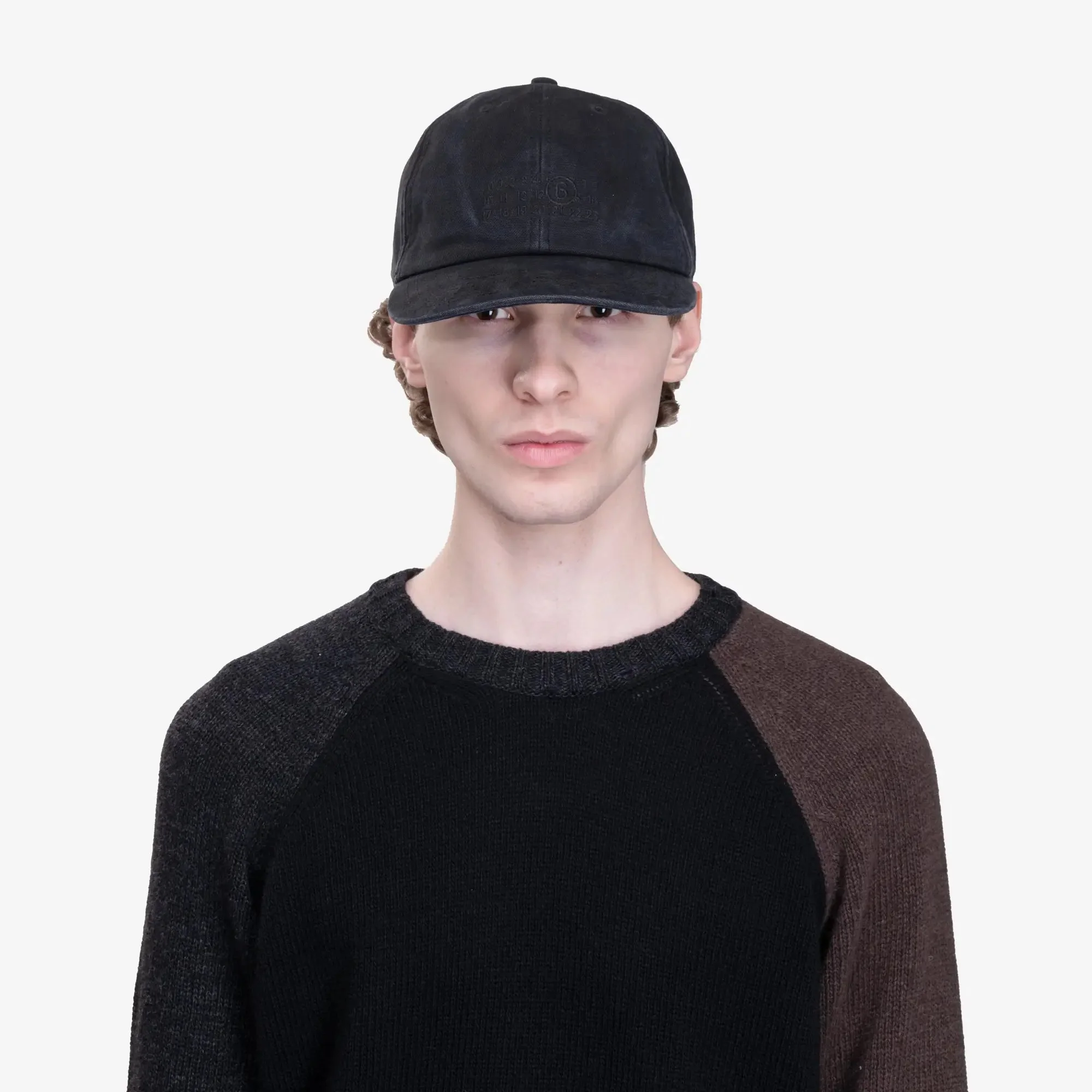 Tonal Embroidered Washed Black Cap - Image 2