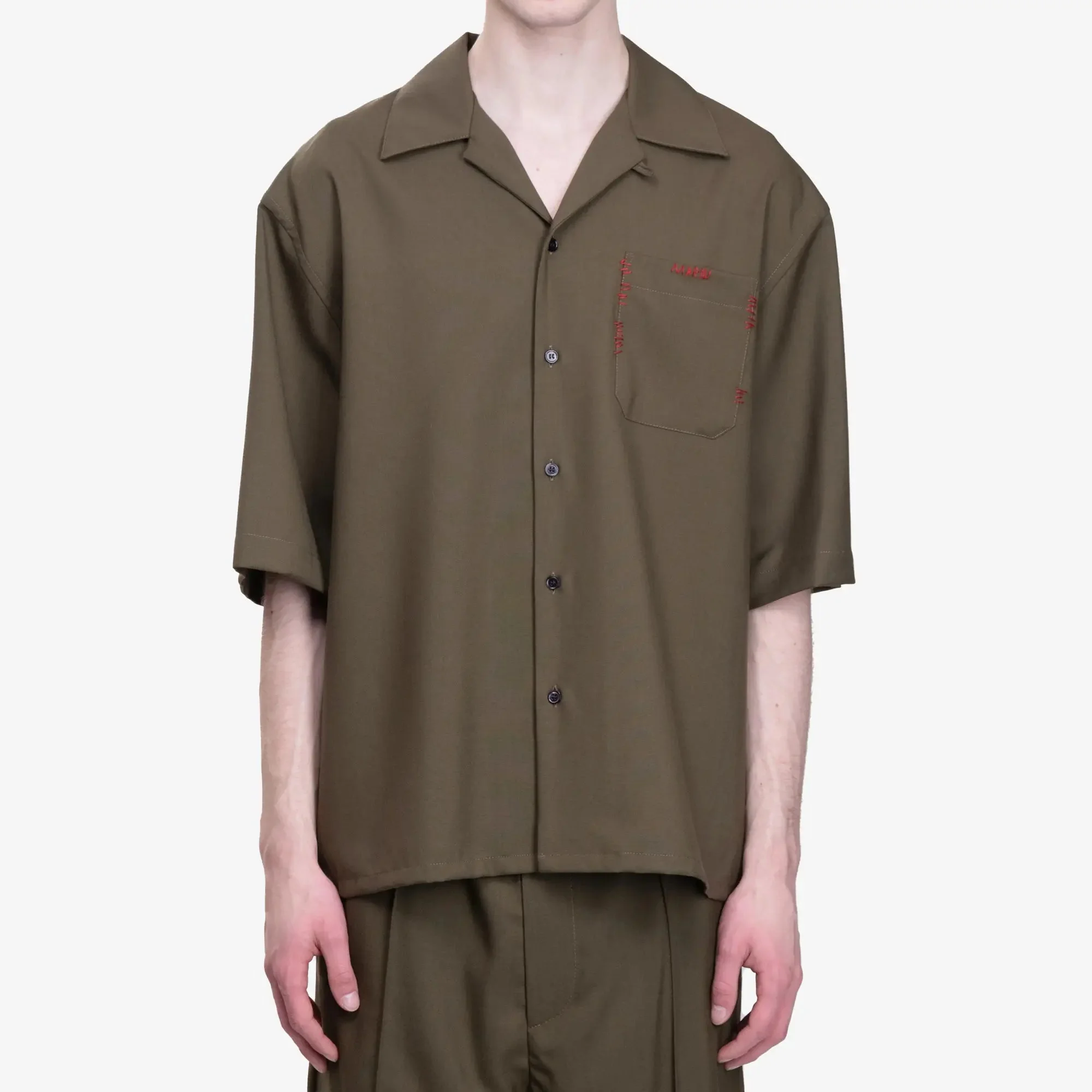 Tropical Wool Bowling Shirt