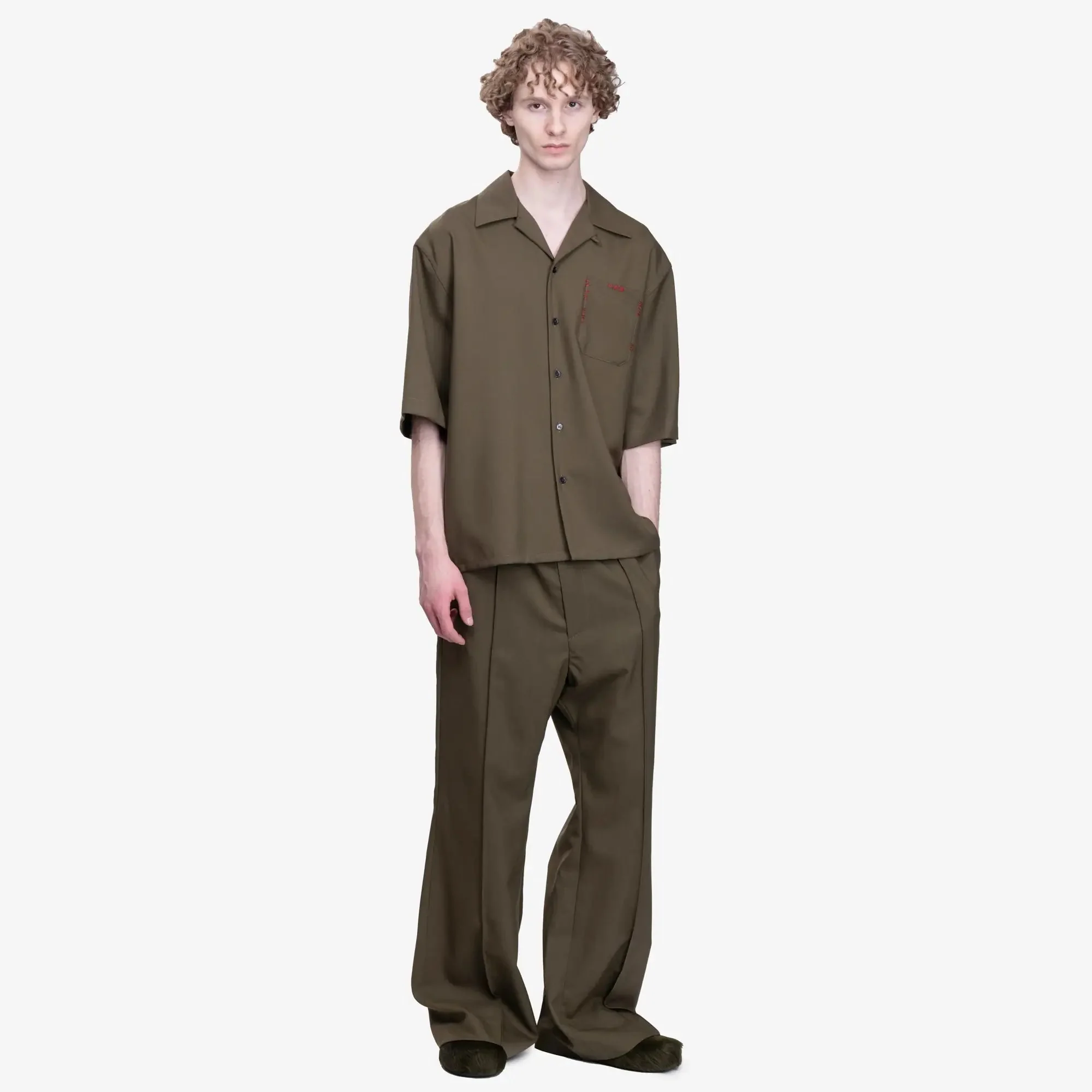 Tropical Wool Bowling Shirt - Image 2