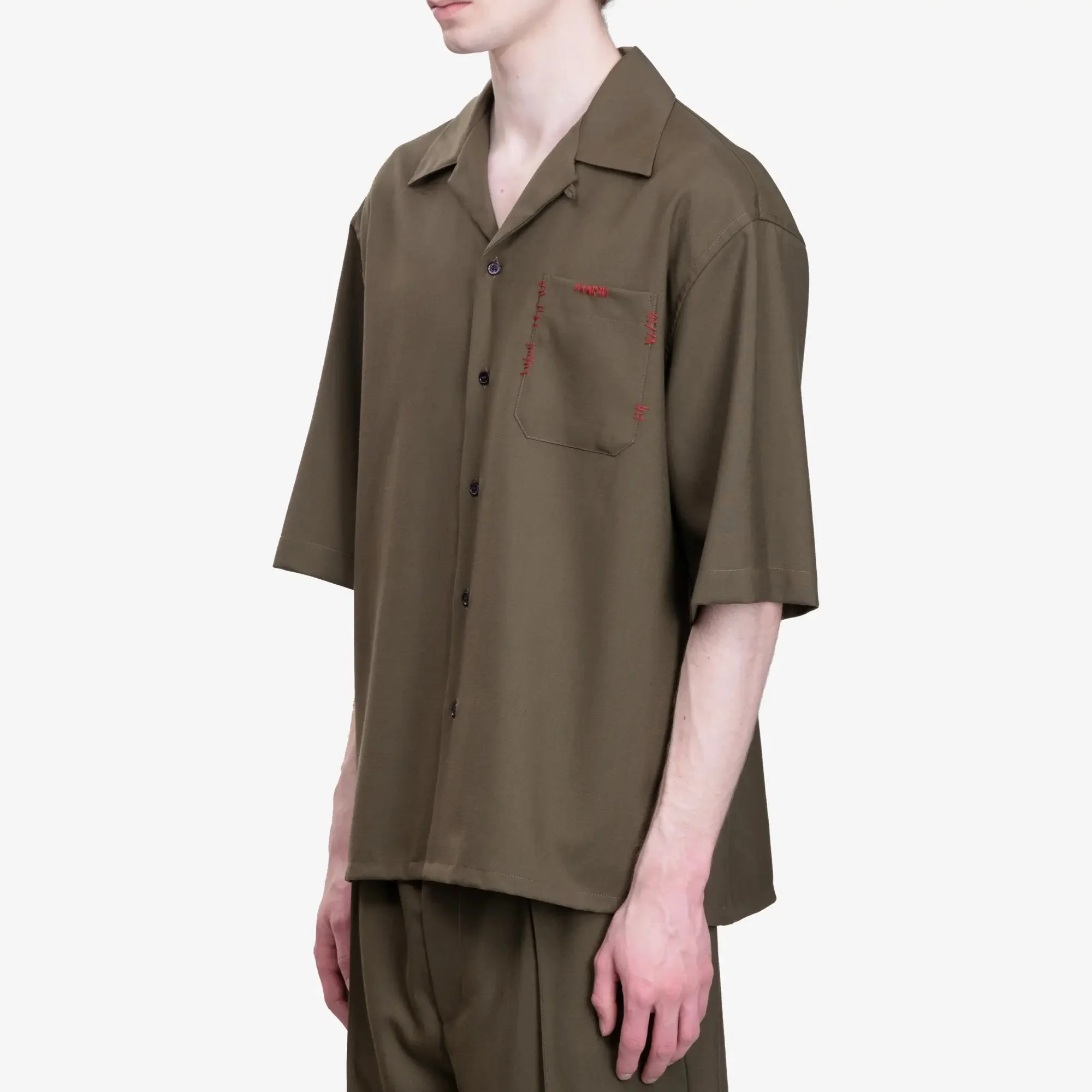 Tropical Wool Bowling Shirt - Image 3
