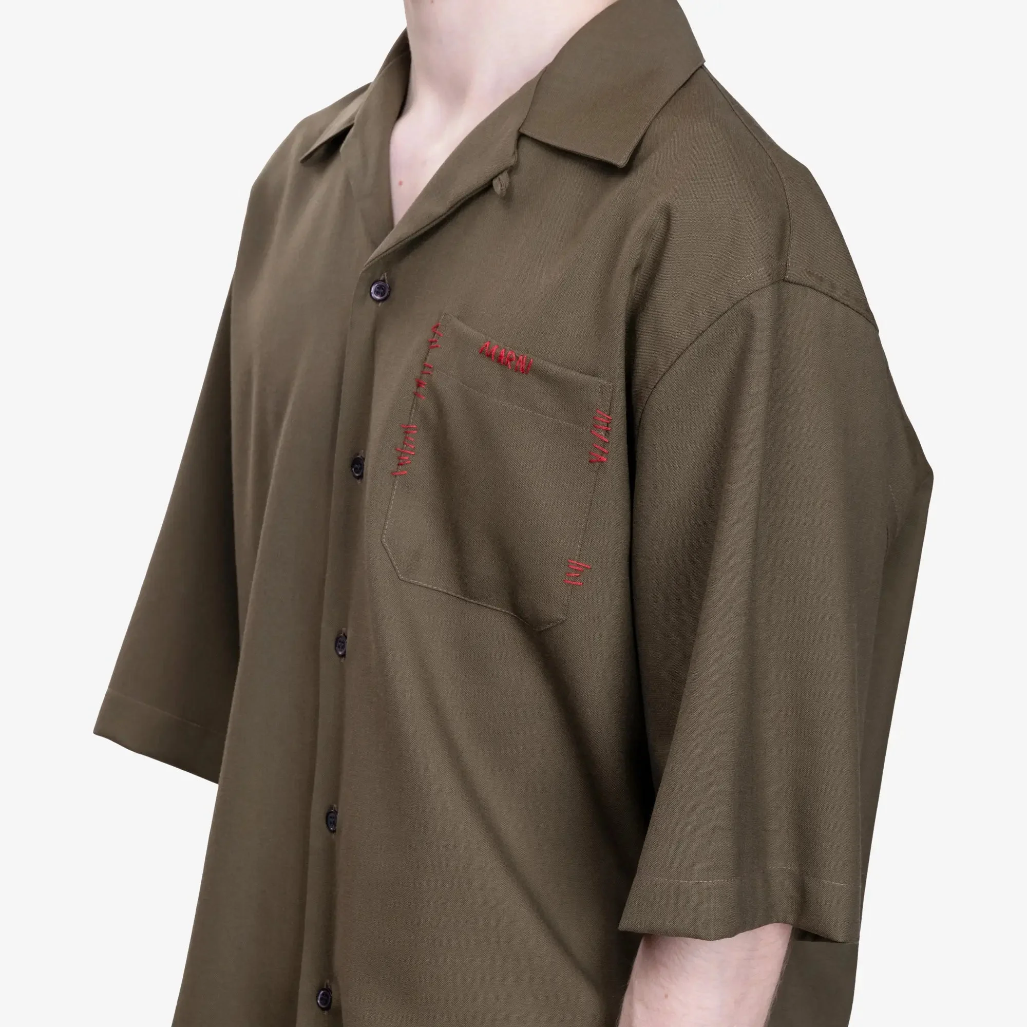 Tropical Wool Bowling Shirt - Image 5