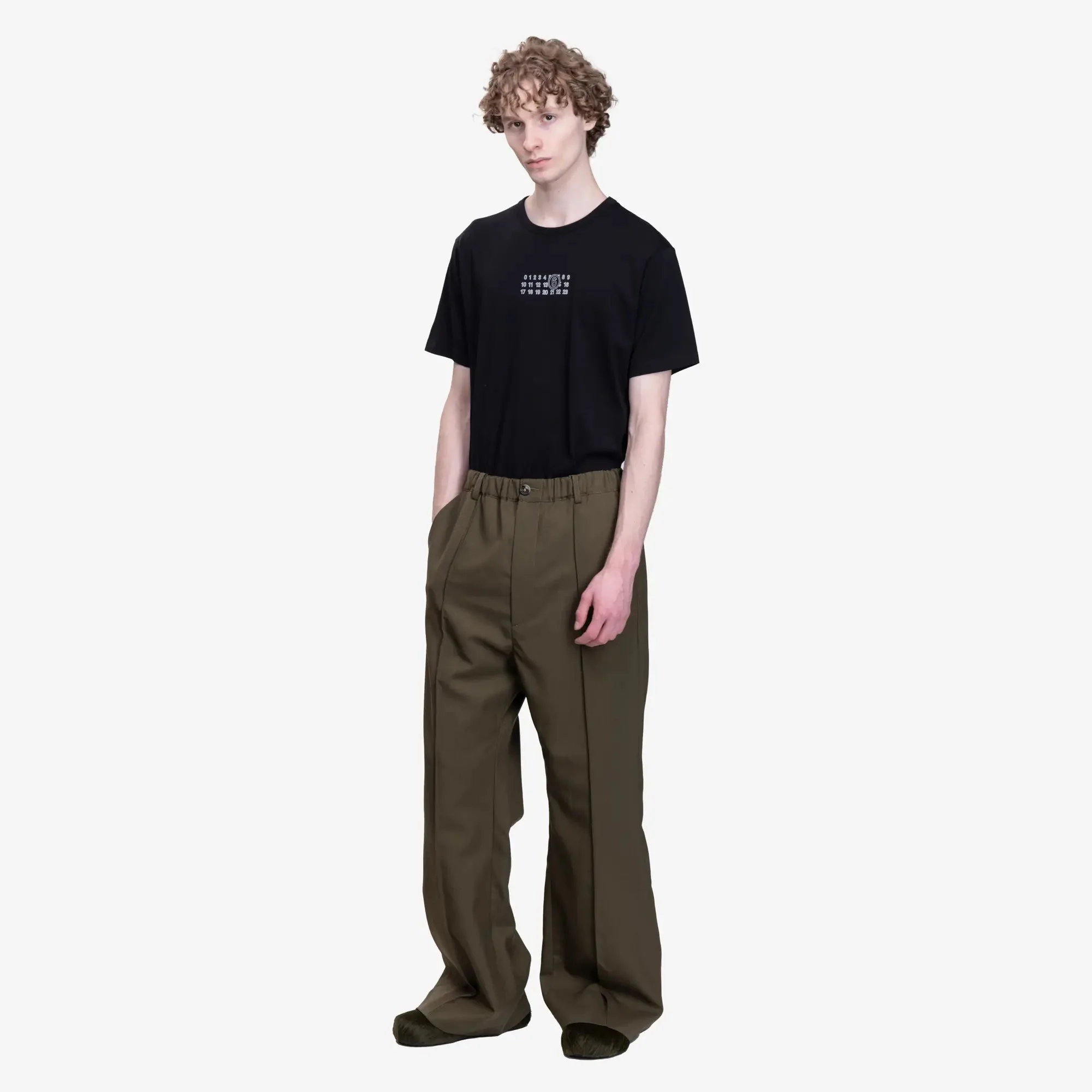 Tropical Wool Flared Pants - Image 2