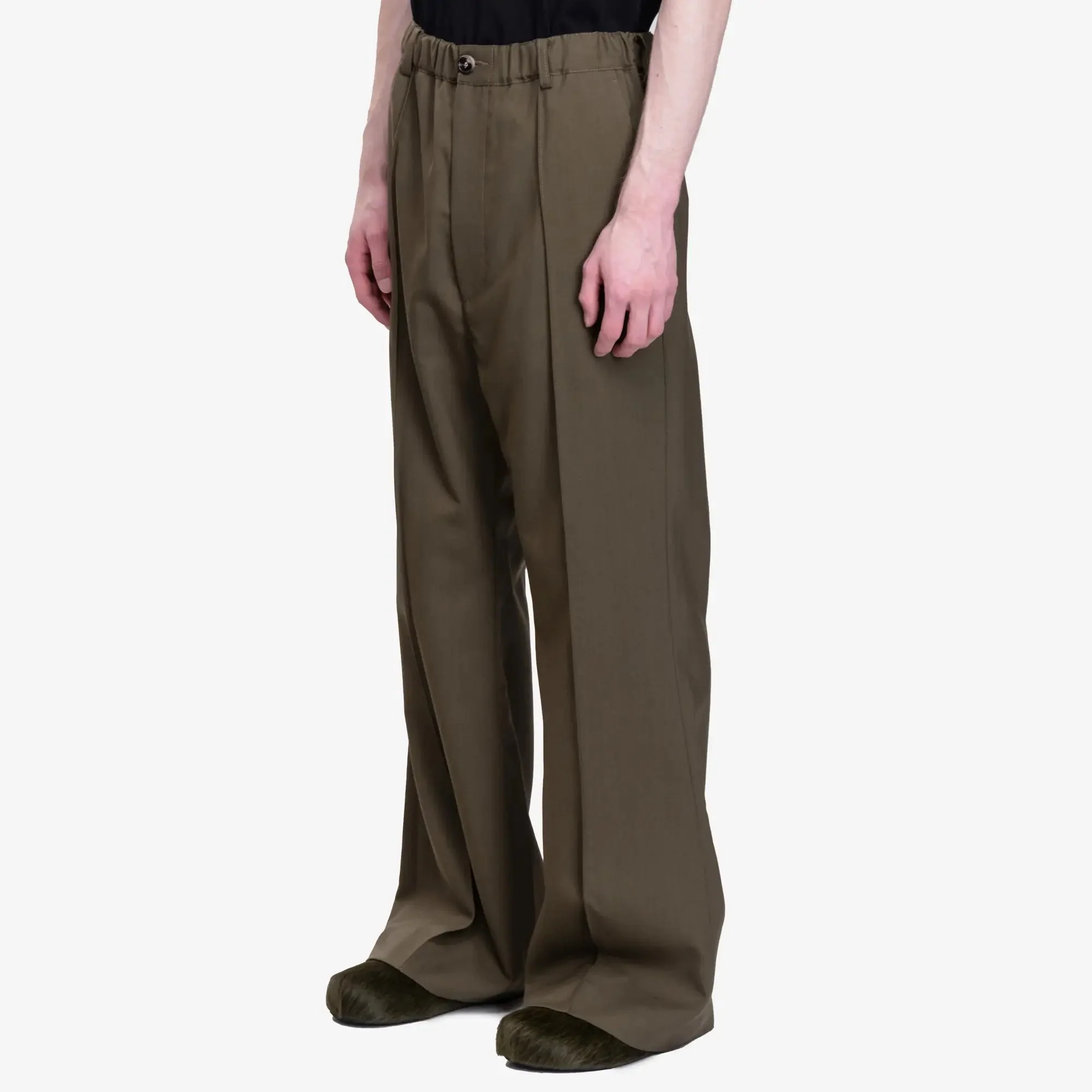 Tropical Wool Flared Pants - Image 3