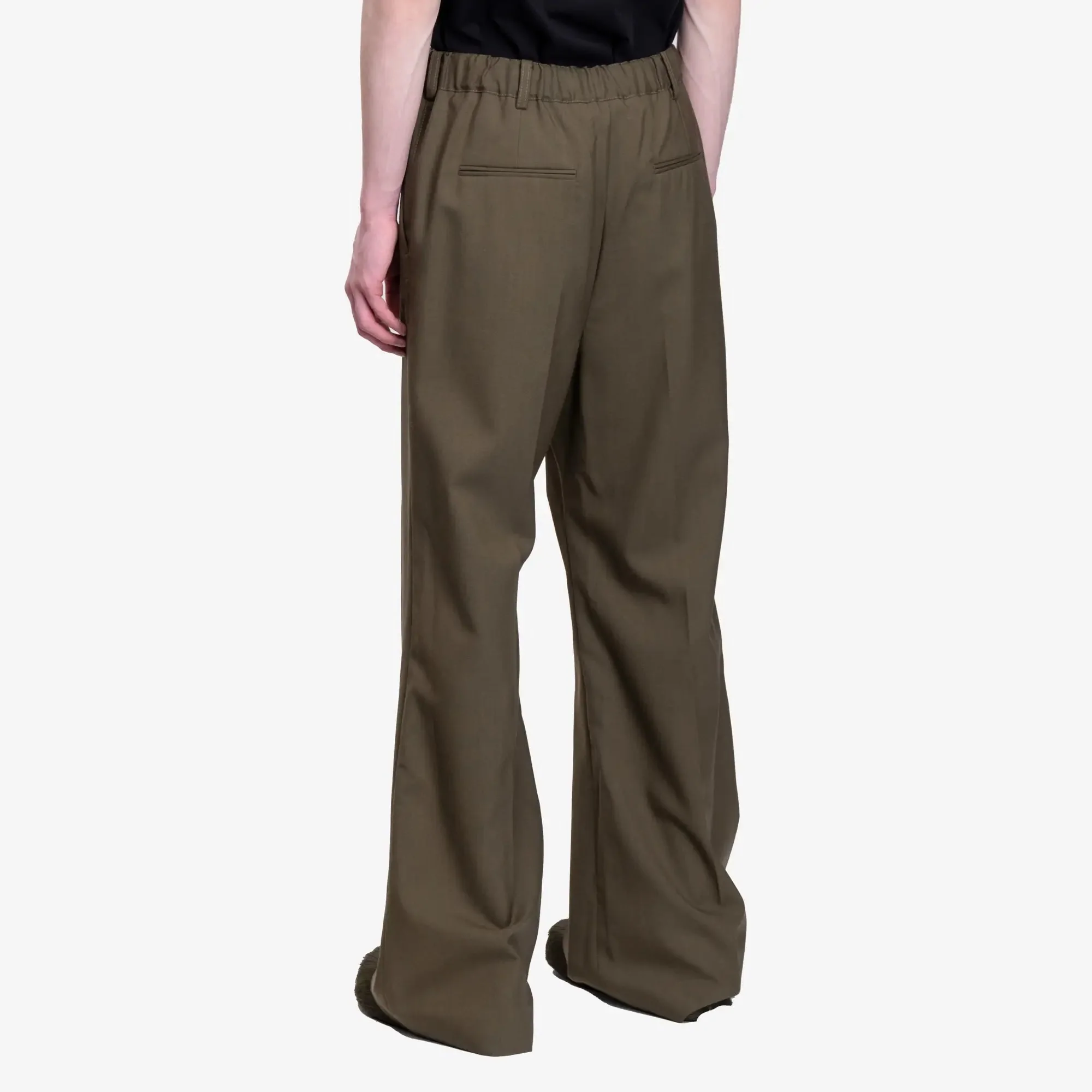 Tropical Wool Flared Pants - Image 4