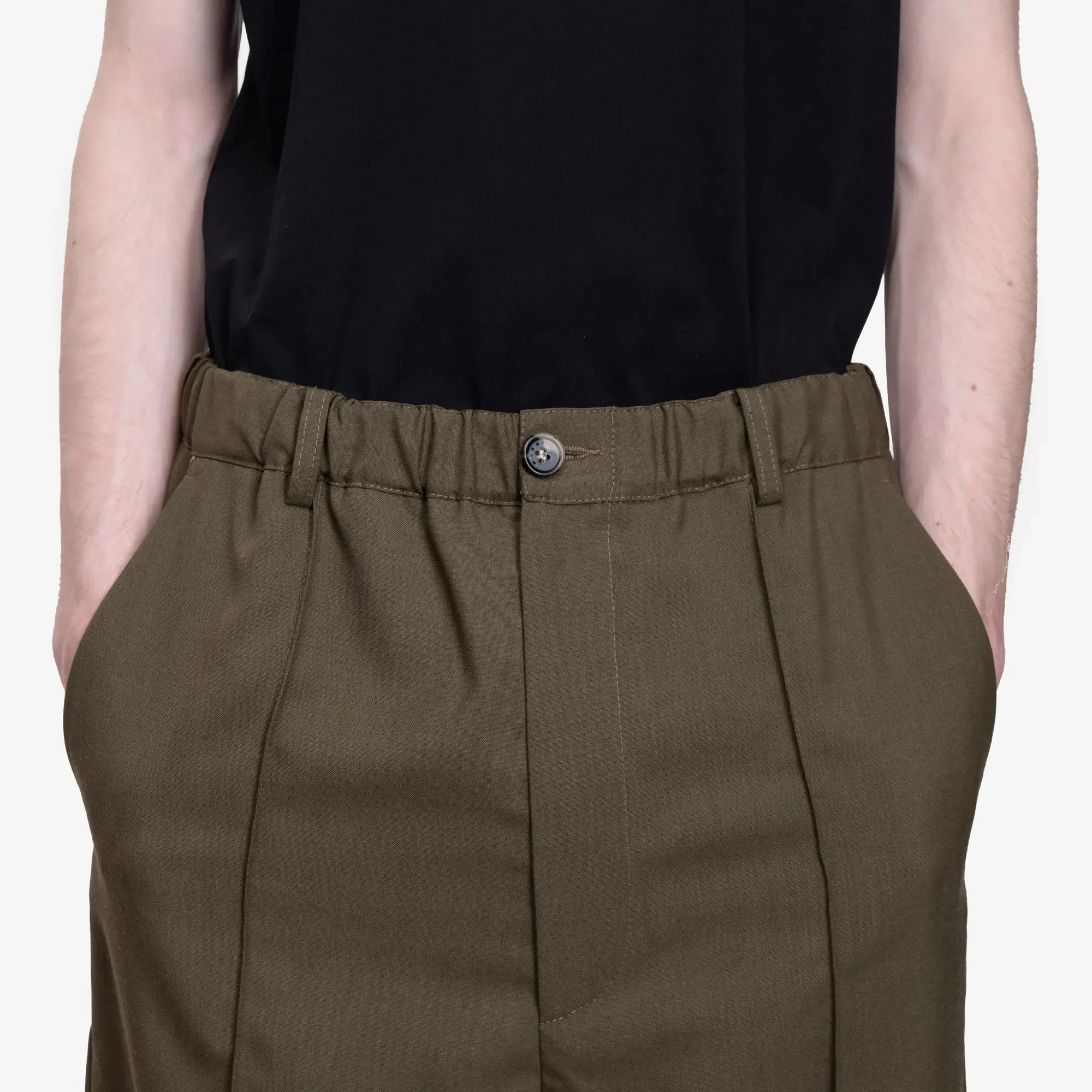 Tropical Wool Flared Pants - Image 5