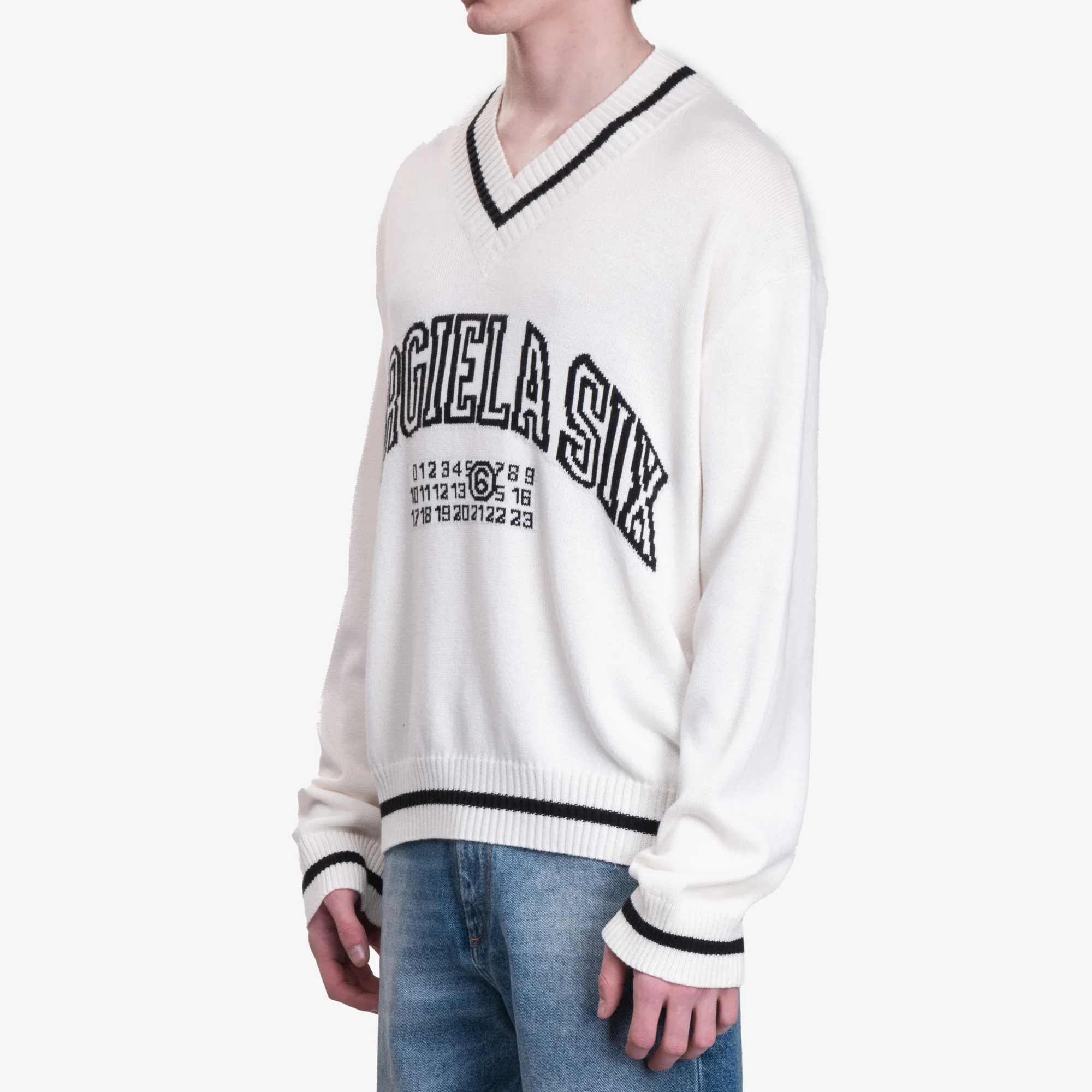 V-Neck Varsity Sweater - Image 3