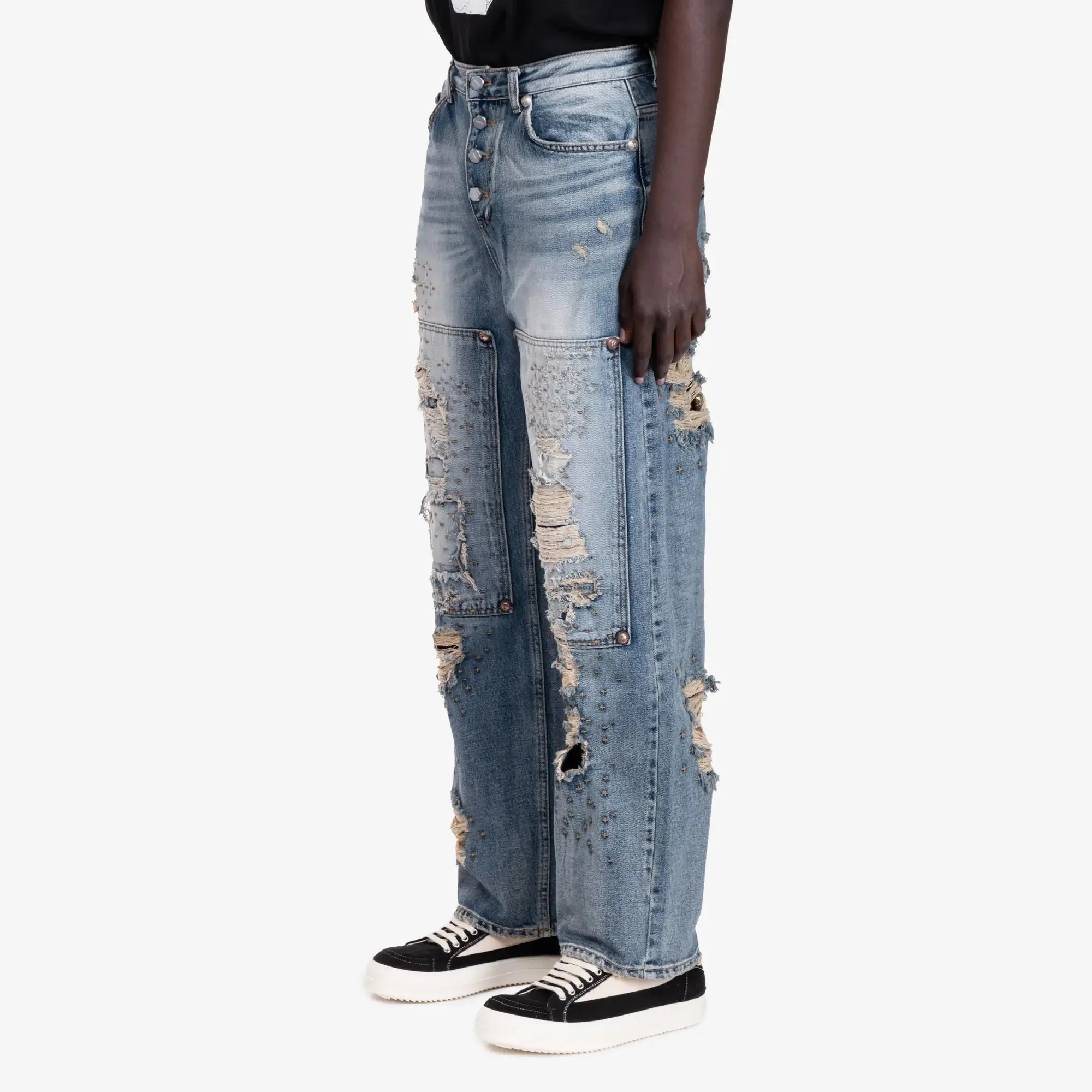 Vintage Double Knee Jeans - Image 3