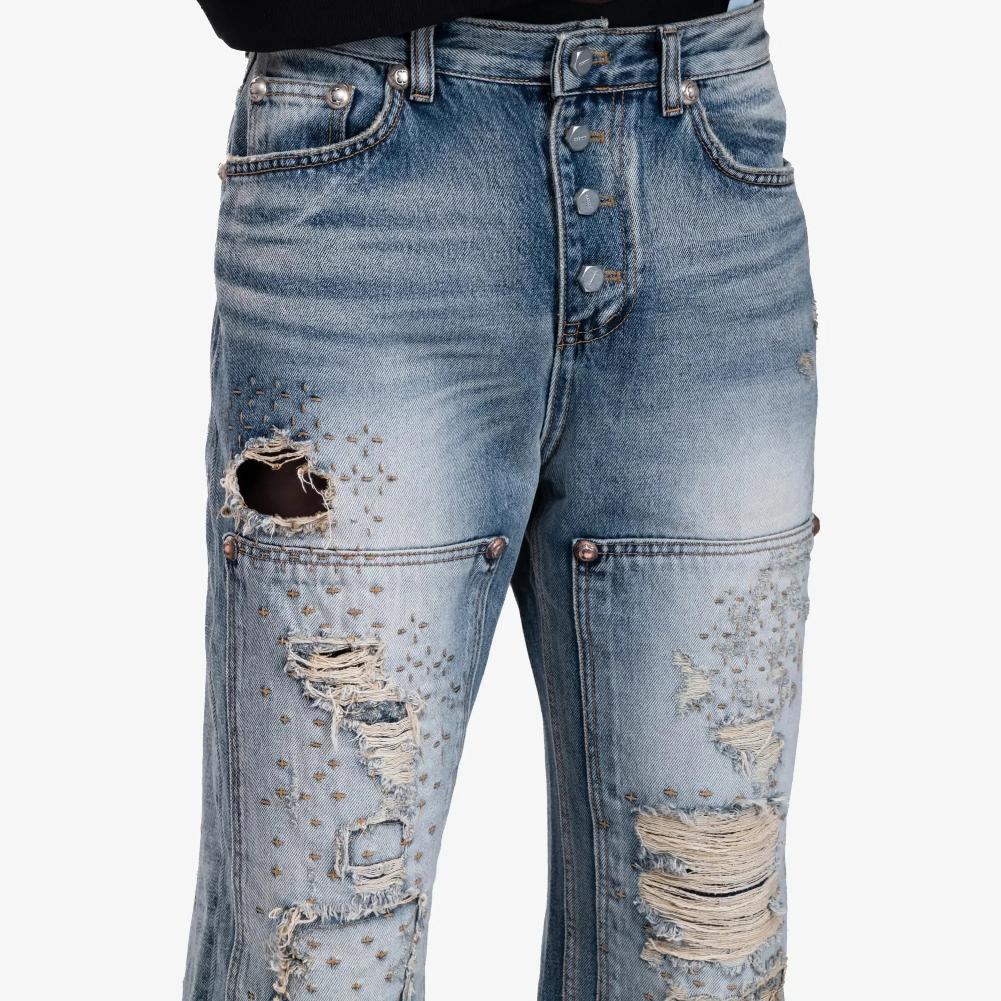 Vintage Double Knee Jeans - Image 5