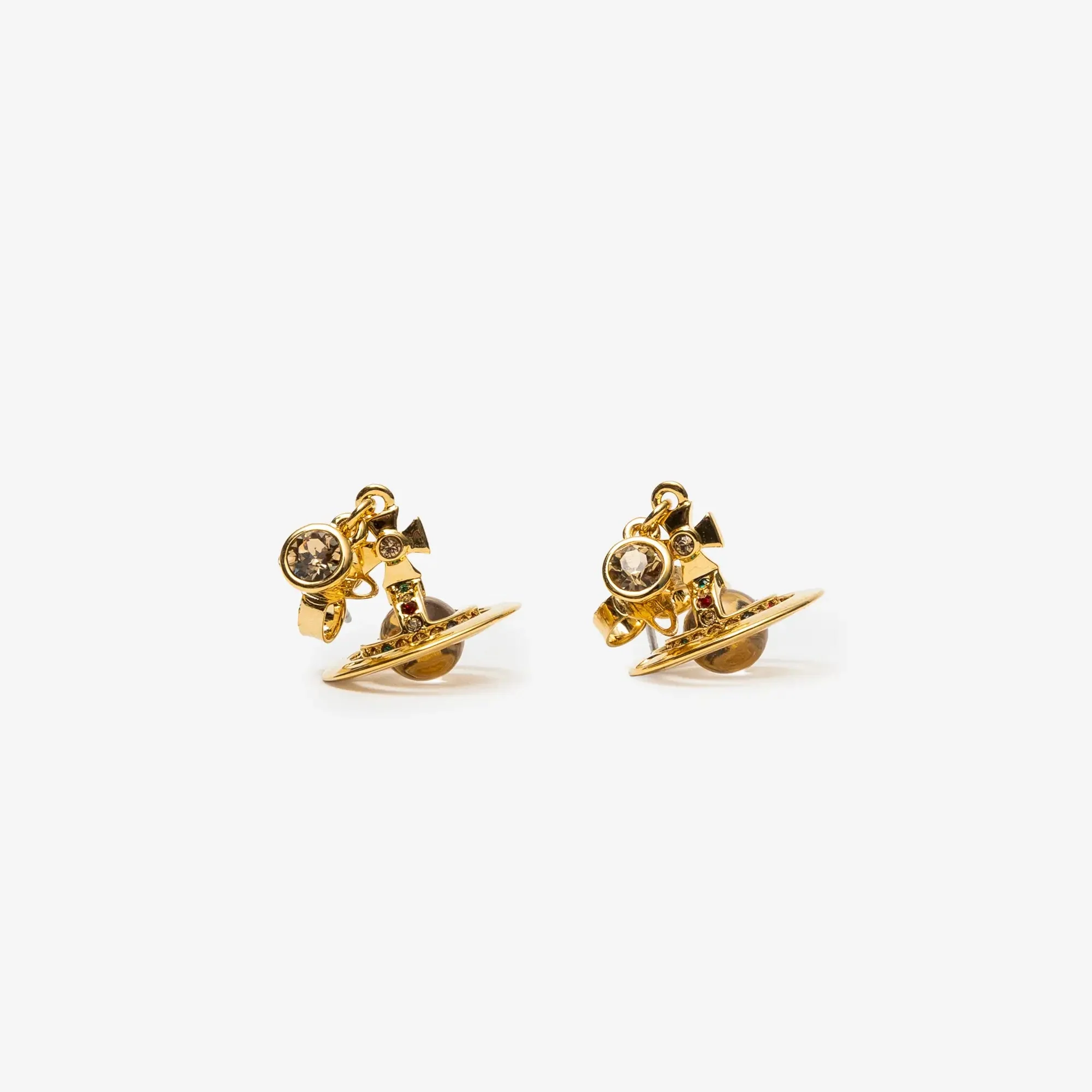 New Petite Orb Gold Earrings - Image 2