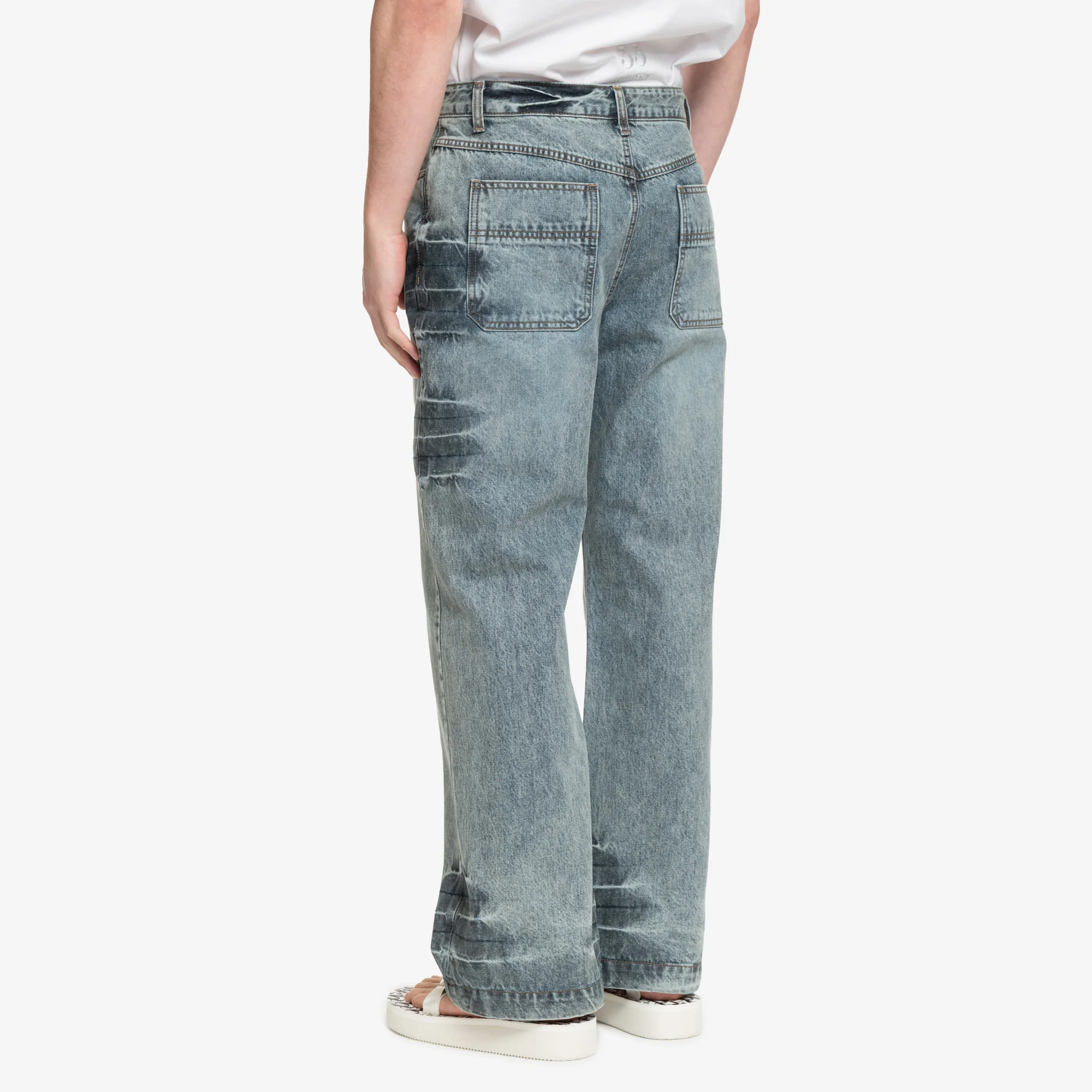 Washed Denim Jeans - Image 4