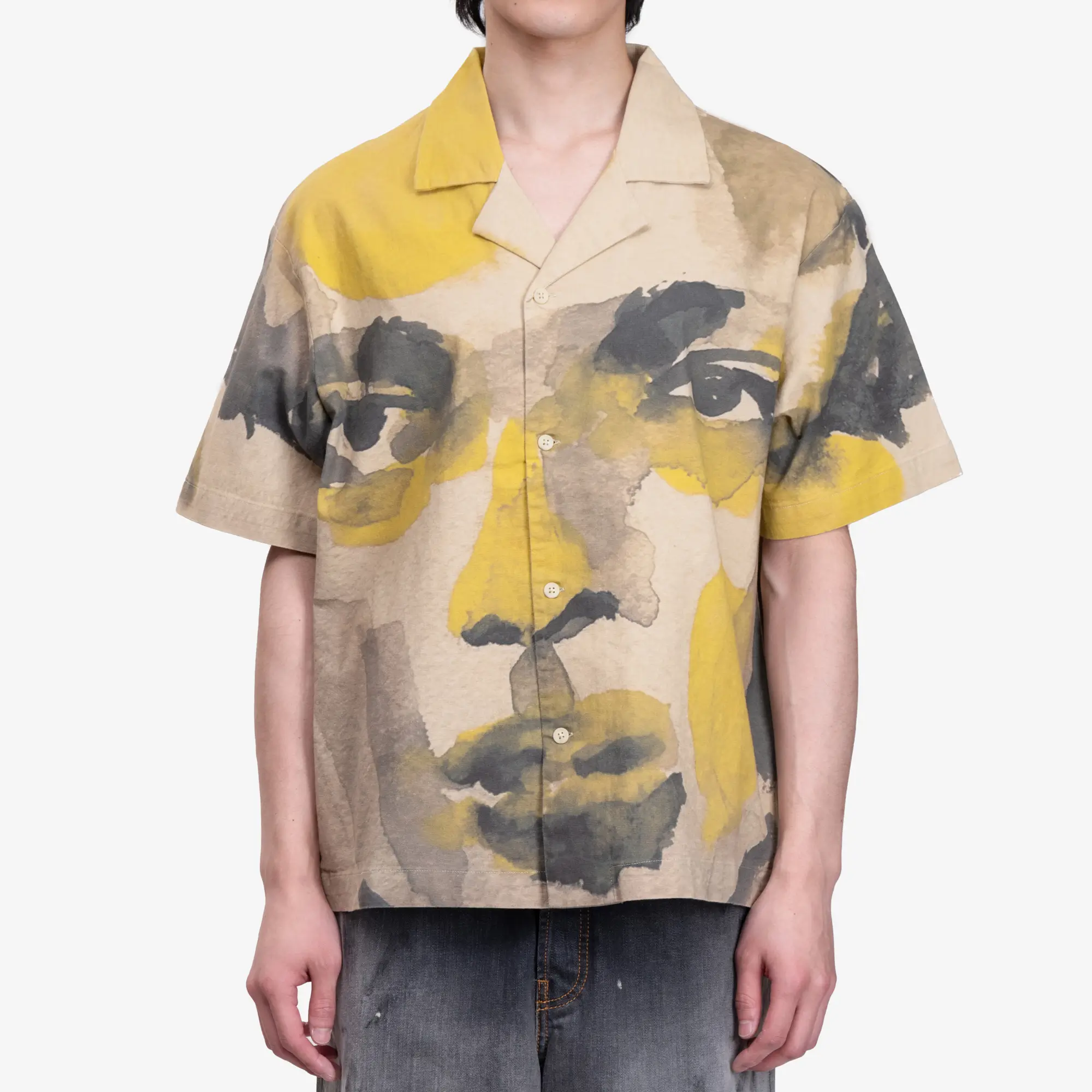 Watercolour Face Camp Shirt
