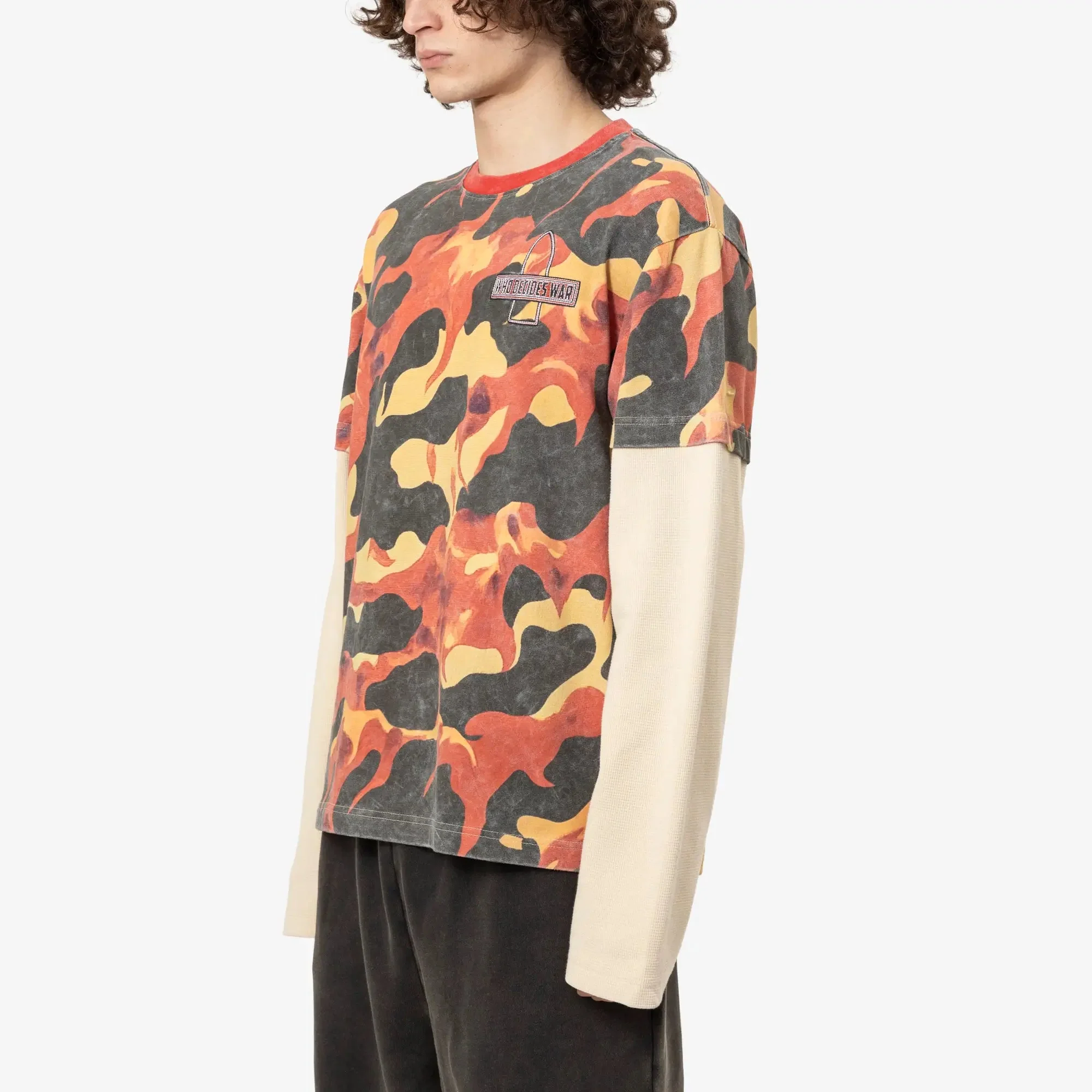 Flame Camo Double Sleeve Tee - Image 3