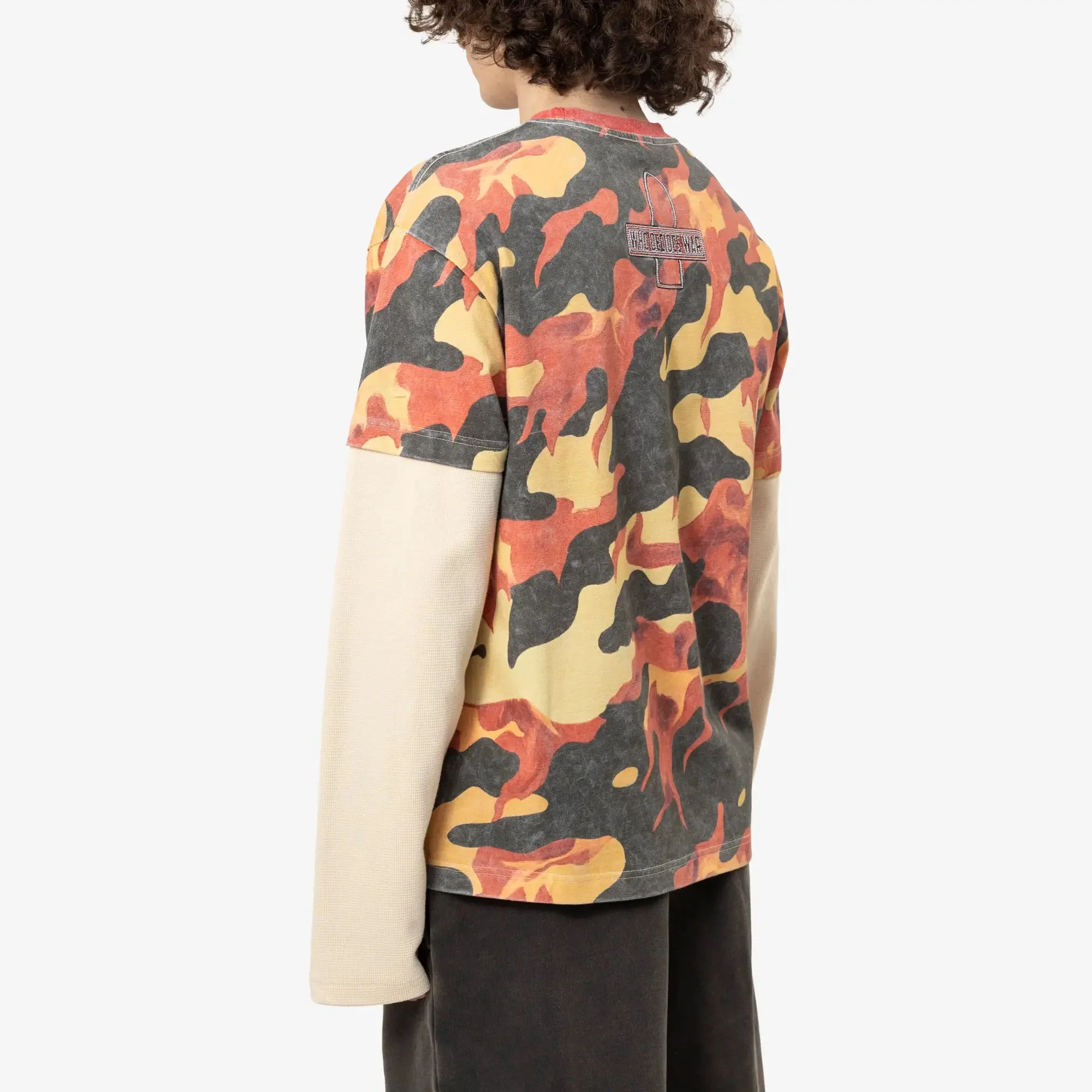 Flame Camo Double Sleeve Tee - Image 4