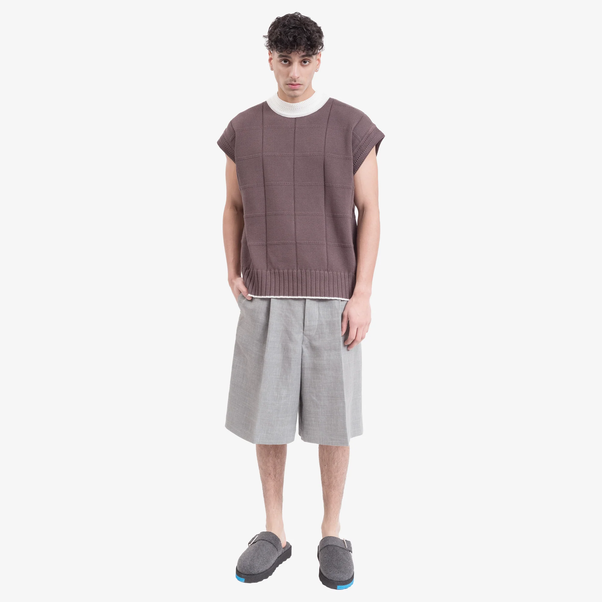 Wide Leg Pleated Shorts - Image 2