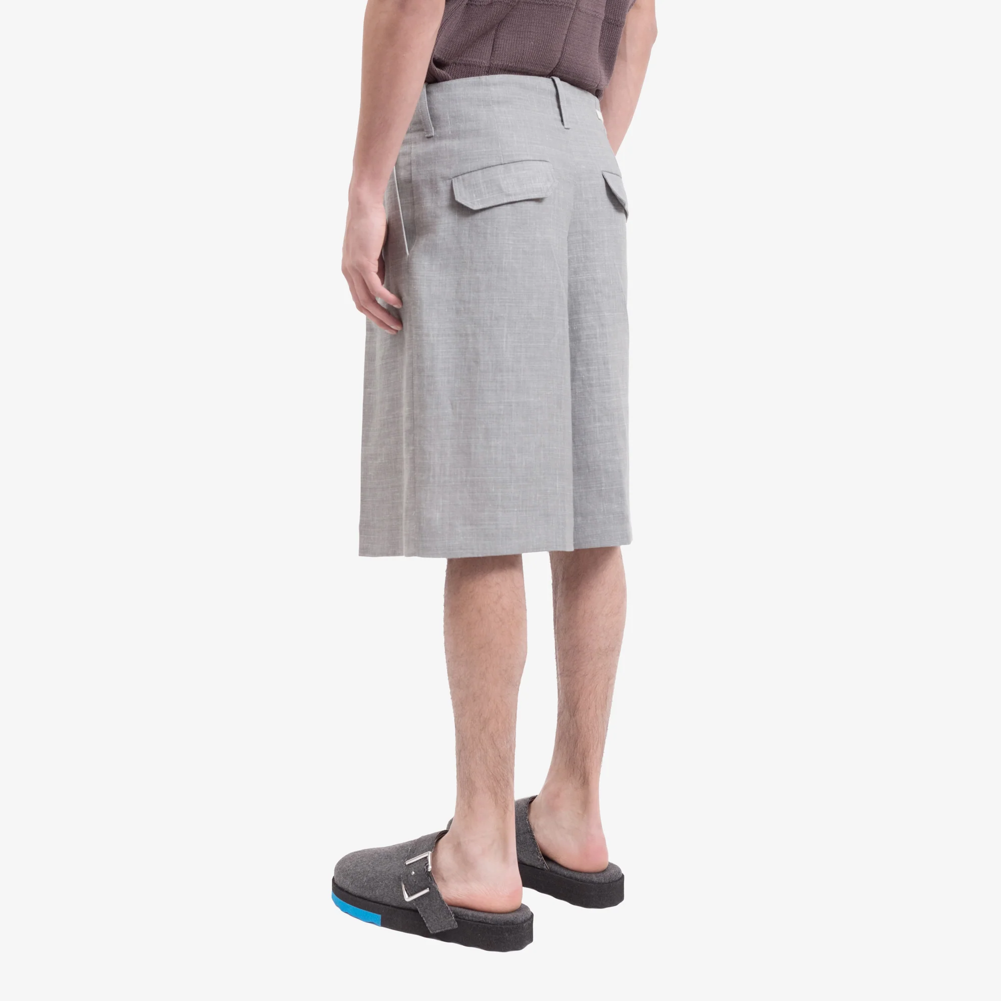 Wide Leg Pleated Shorts - Image 4