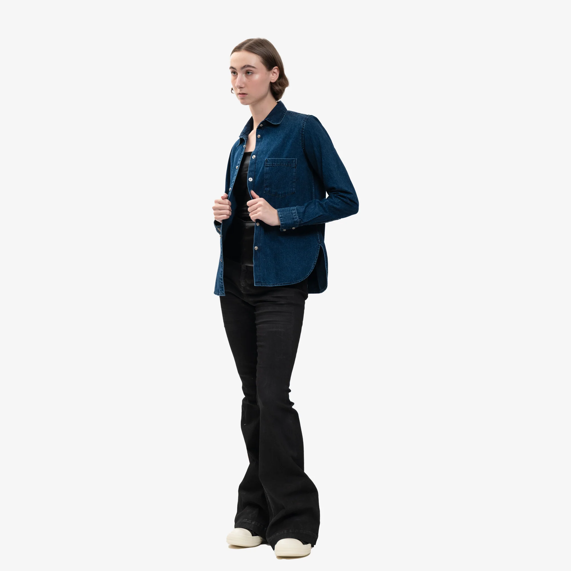 Womans CH Denim Shirt with Loose Ends - Image 2