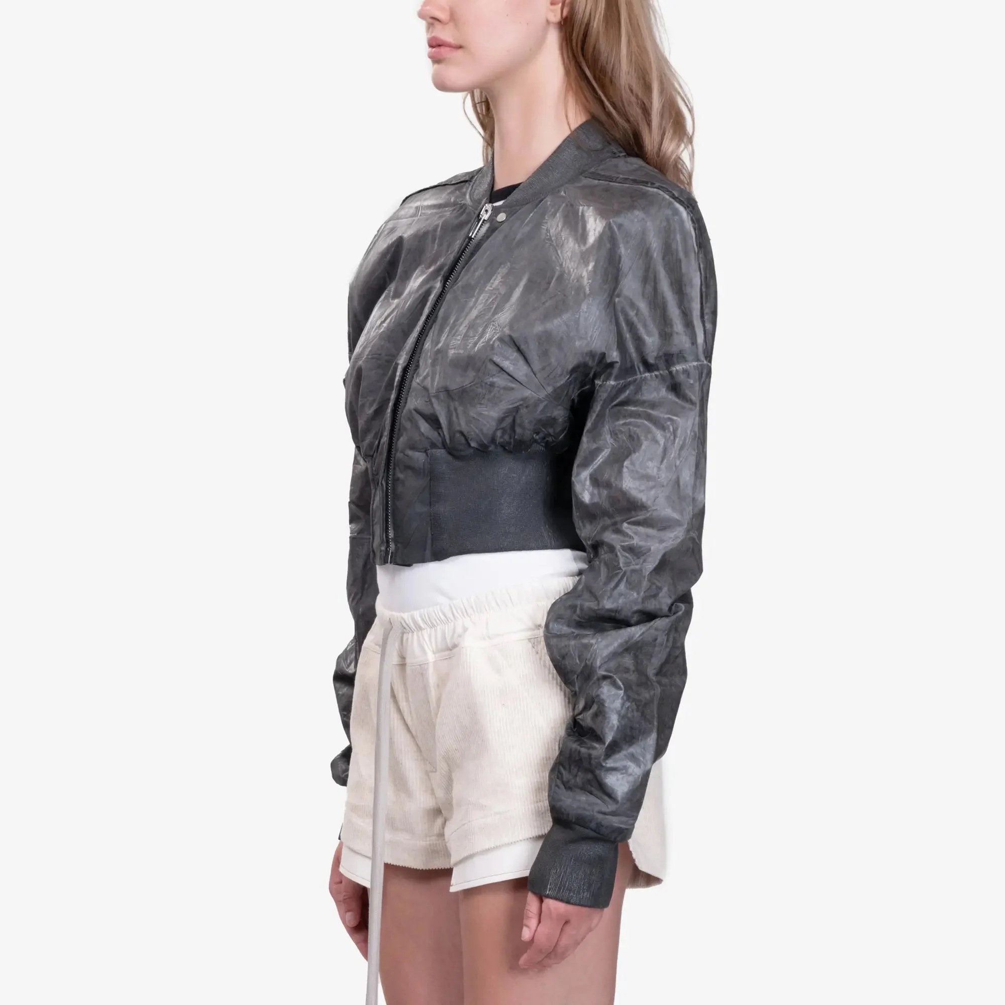 Womens Cropped Flight Jacket - Image 3