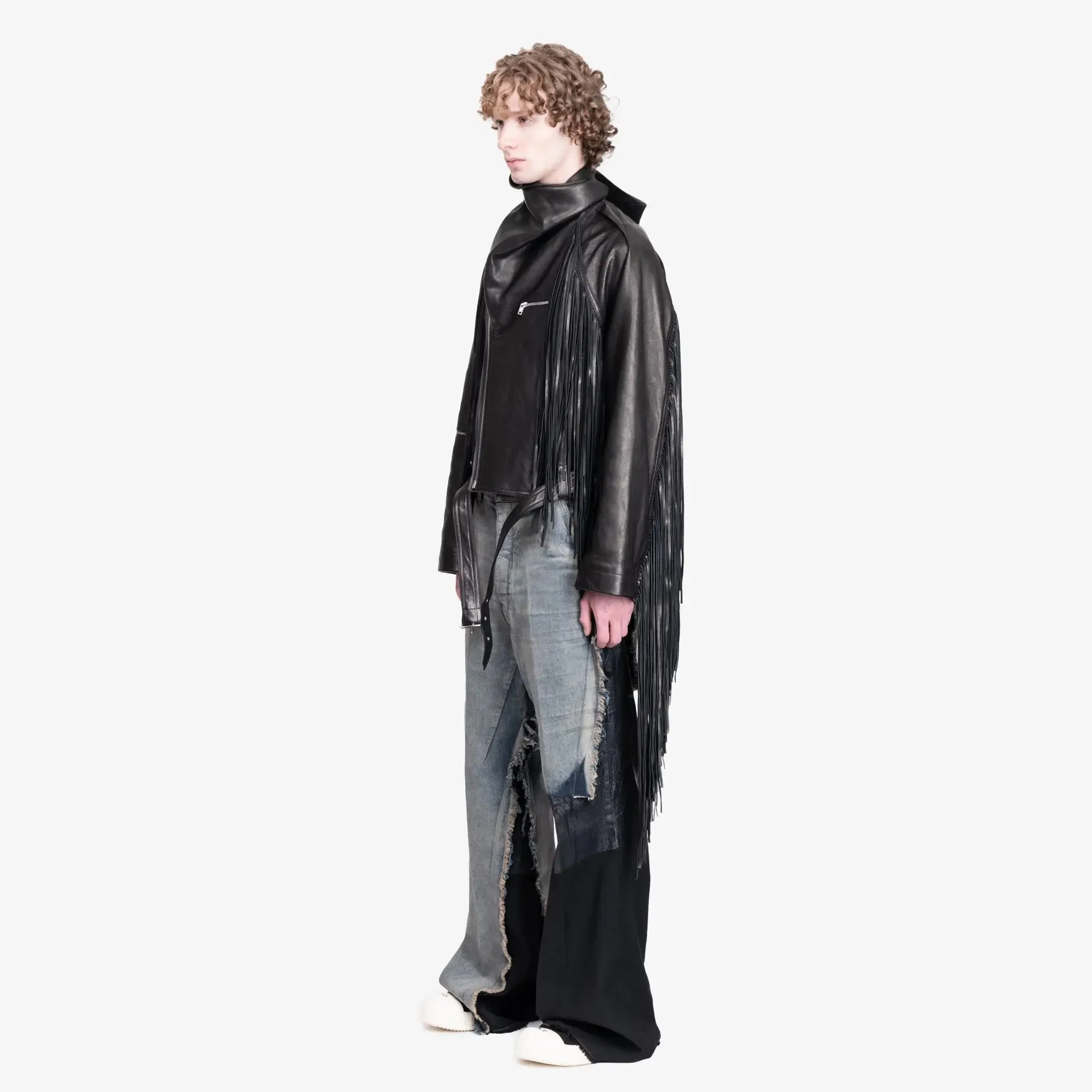 Cropped Scarf Flight Jacket - Image 3