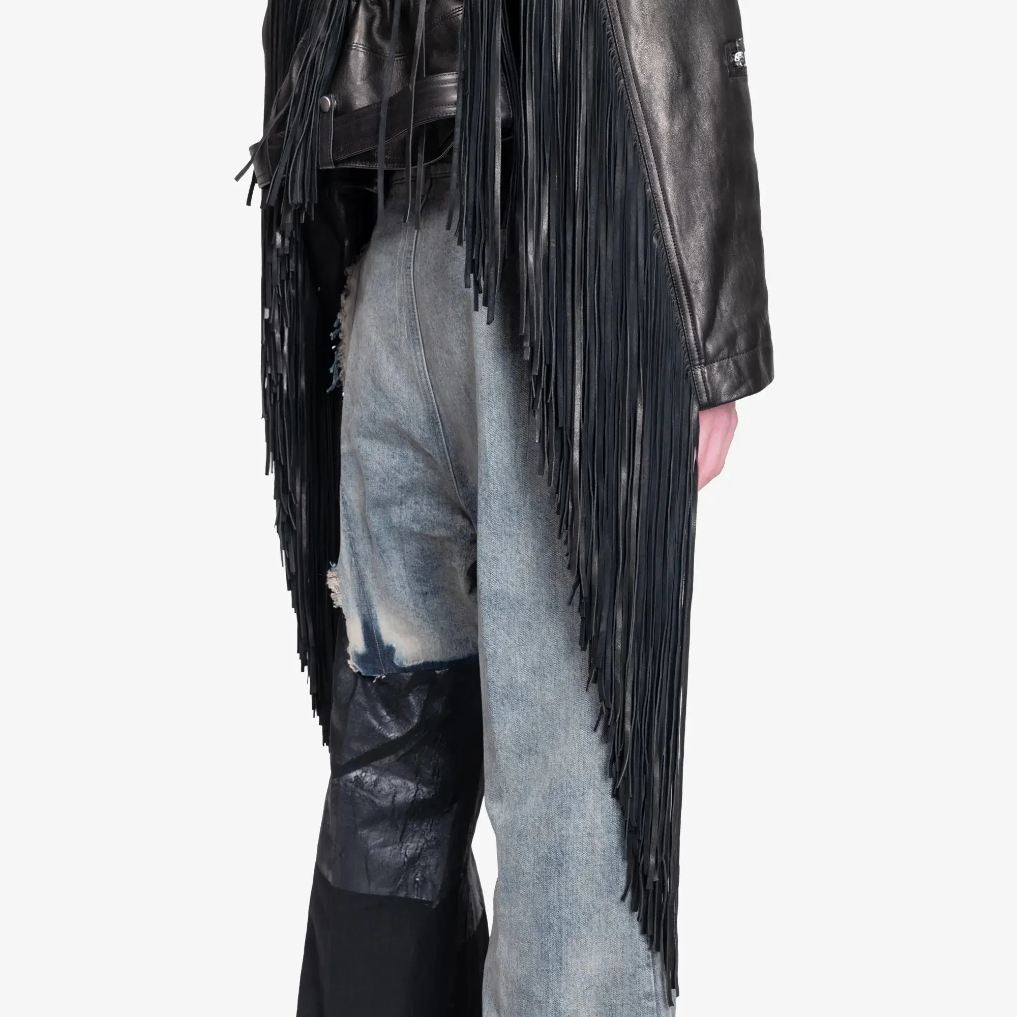 Cropped Scarf Flight Jacket - Image 6