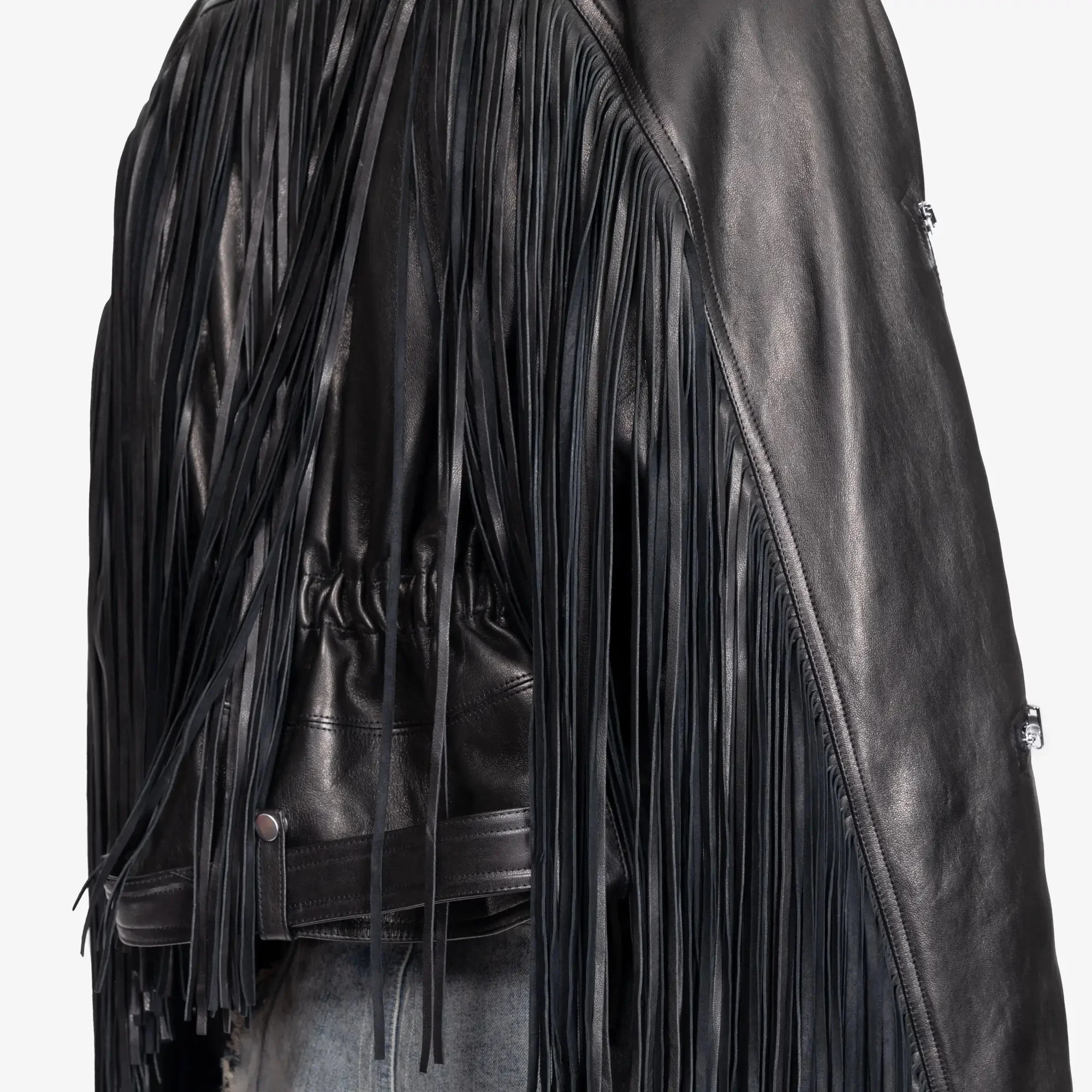 Cropped Scarf Flight Jacket - Image 7