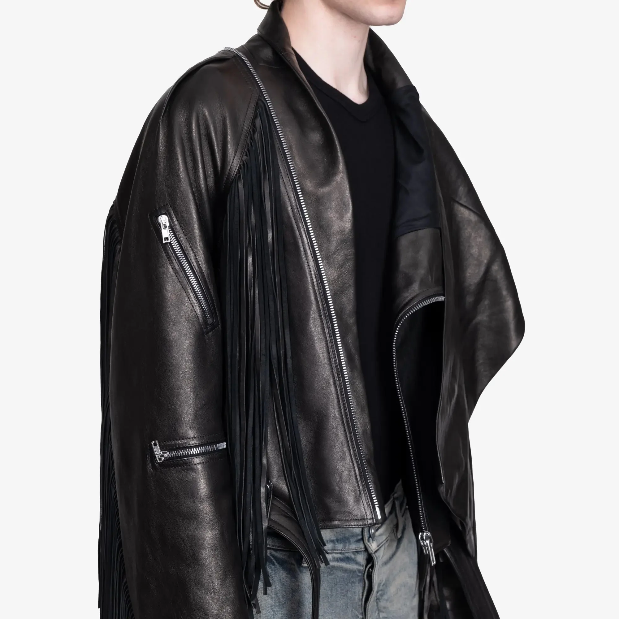 Cropped Scarf Flight Jacket - Image 8