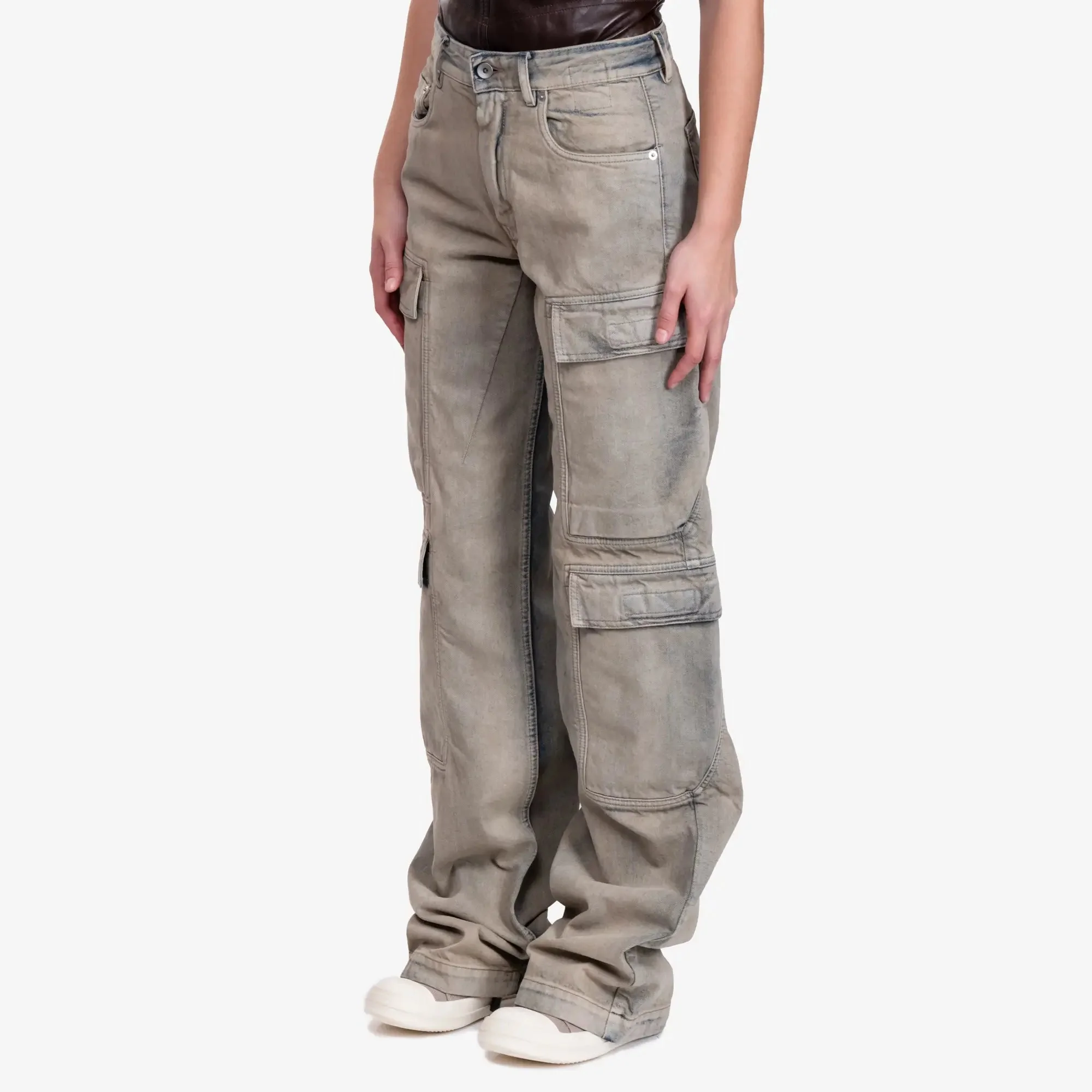Womens Double Cargo Jeans - Image 3