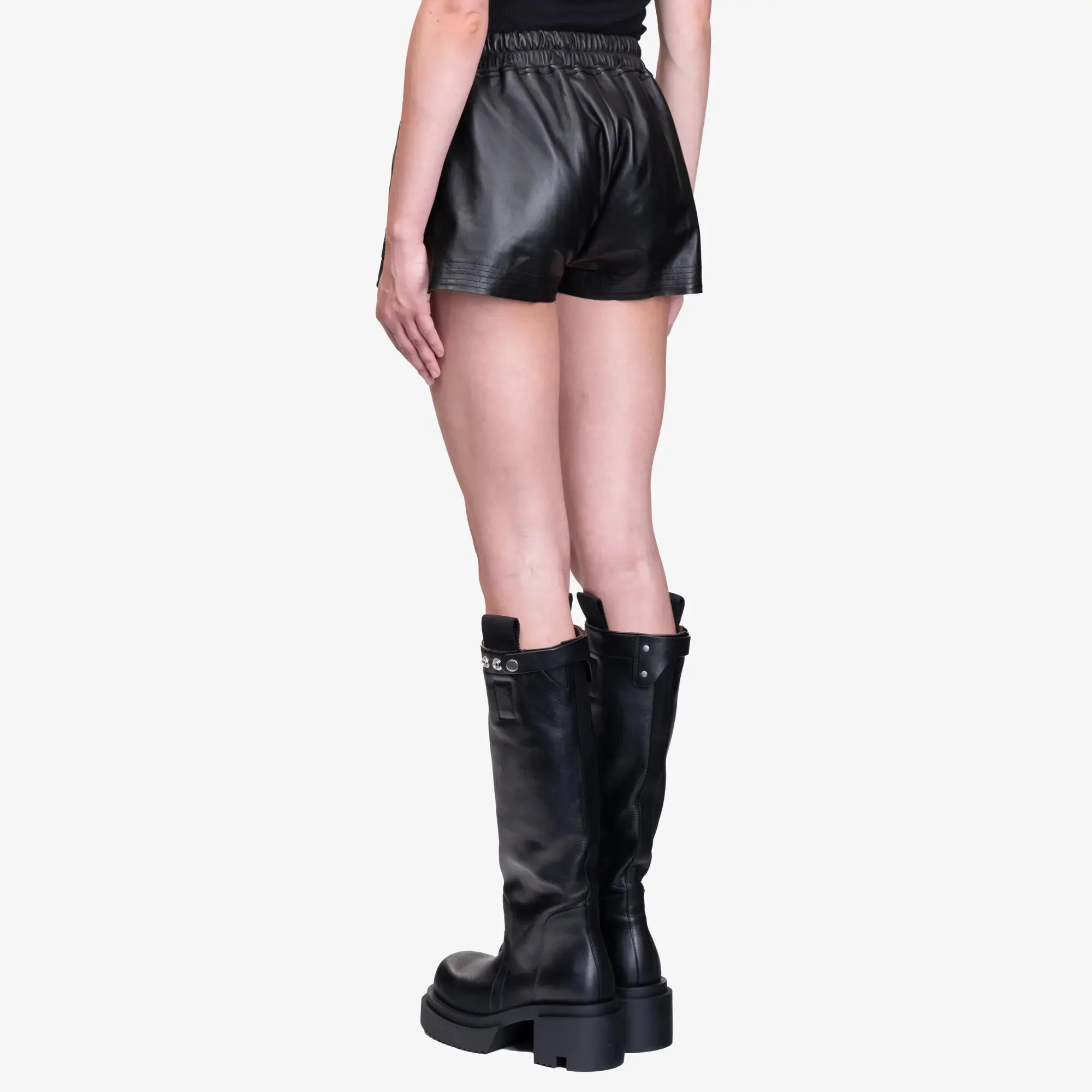 Womens Fog Boxers Leather Shorts - Image 4