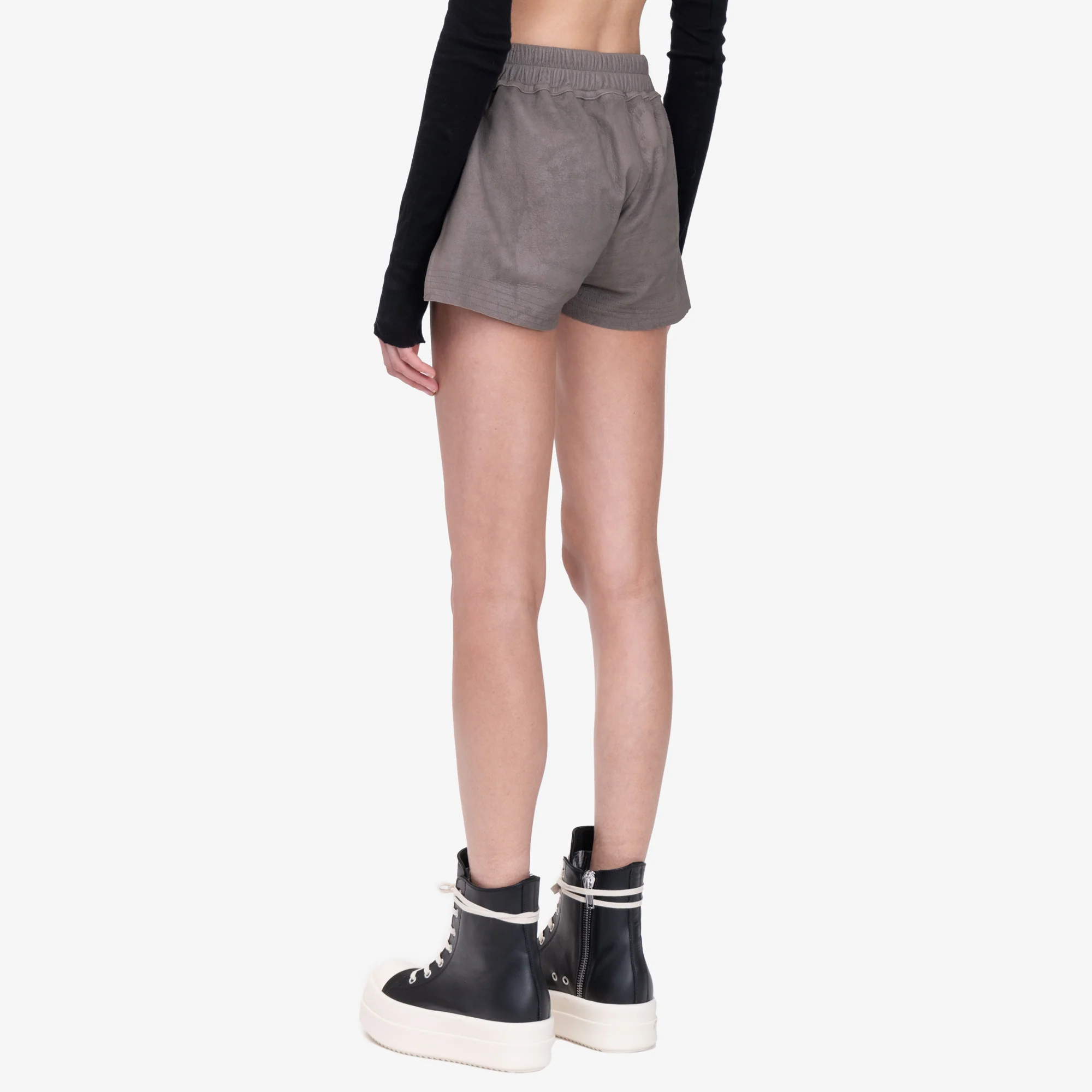 Womens Fog Boxers Leather Shorts - Image 4