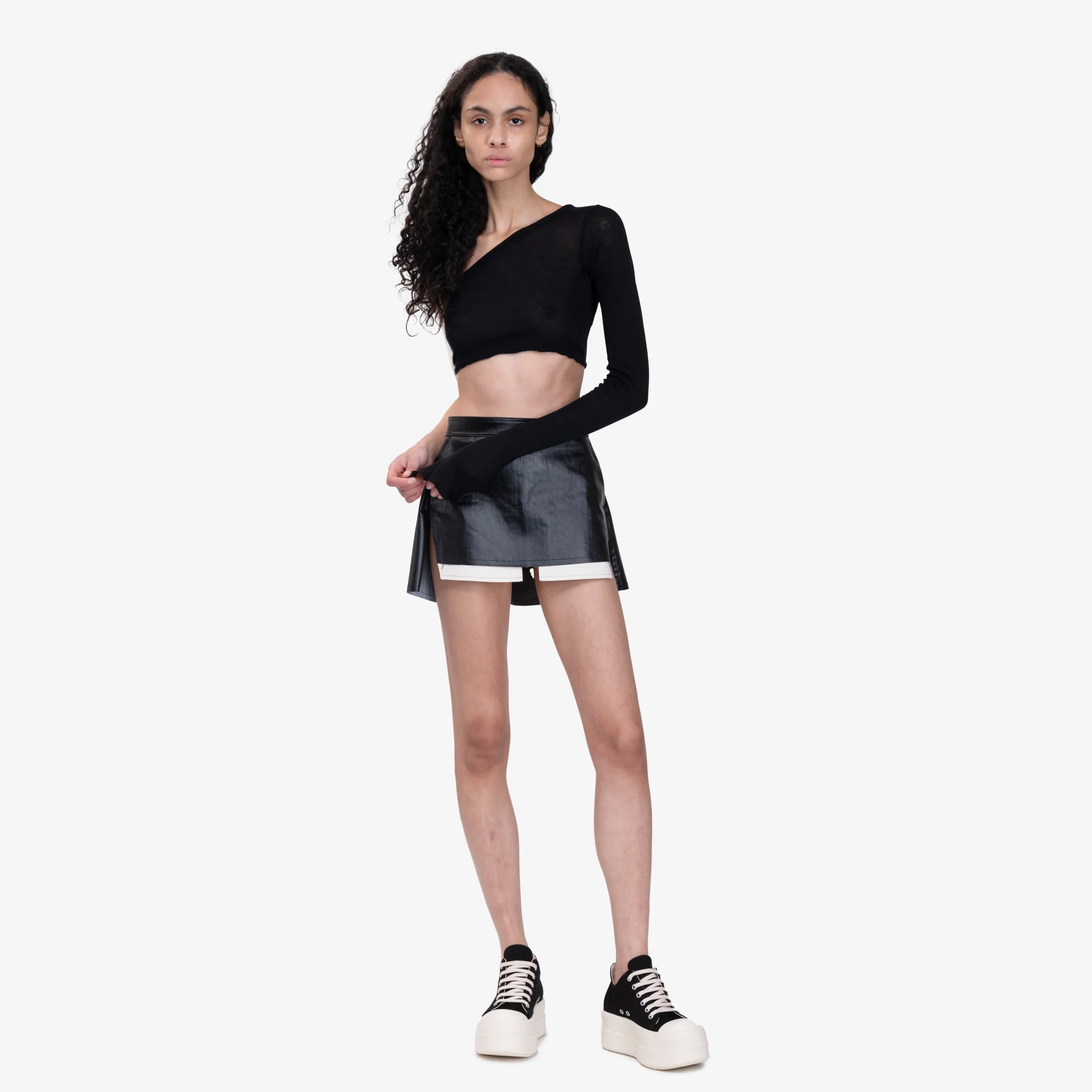Womens Fog Cut Off Mini Skirt - Image 2