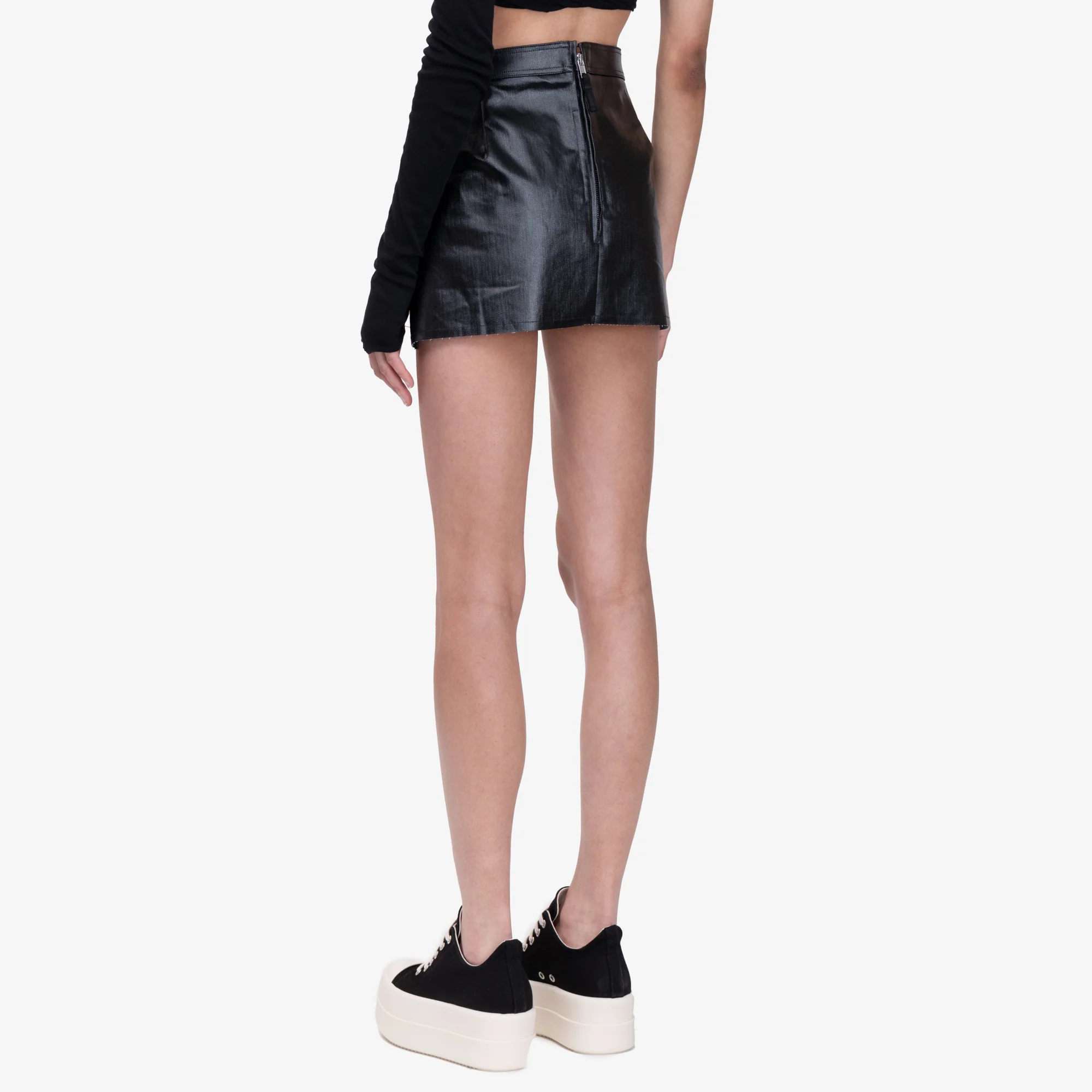 Womens Fog Cut Off Mini Skirt - Image 4