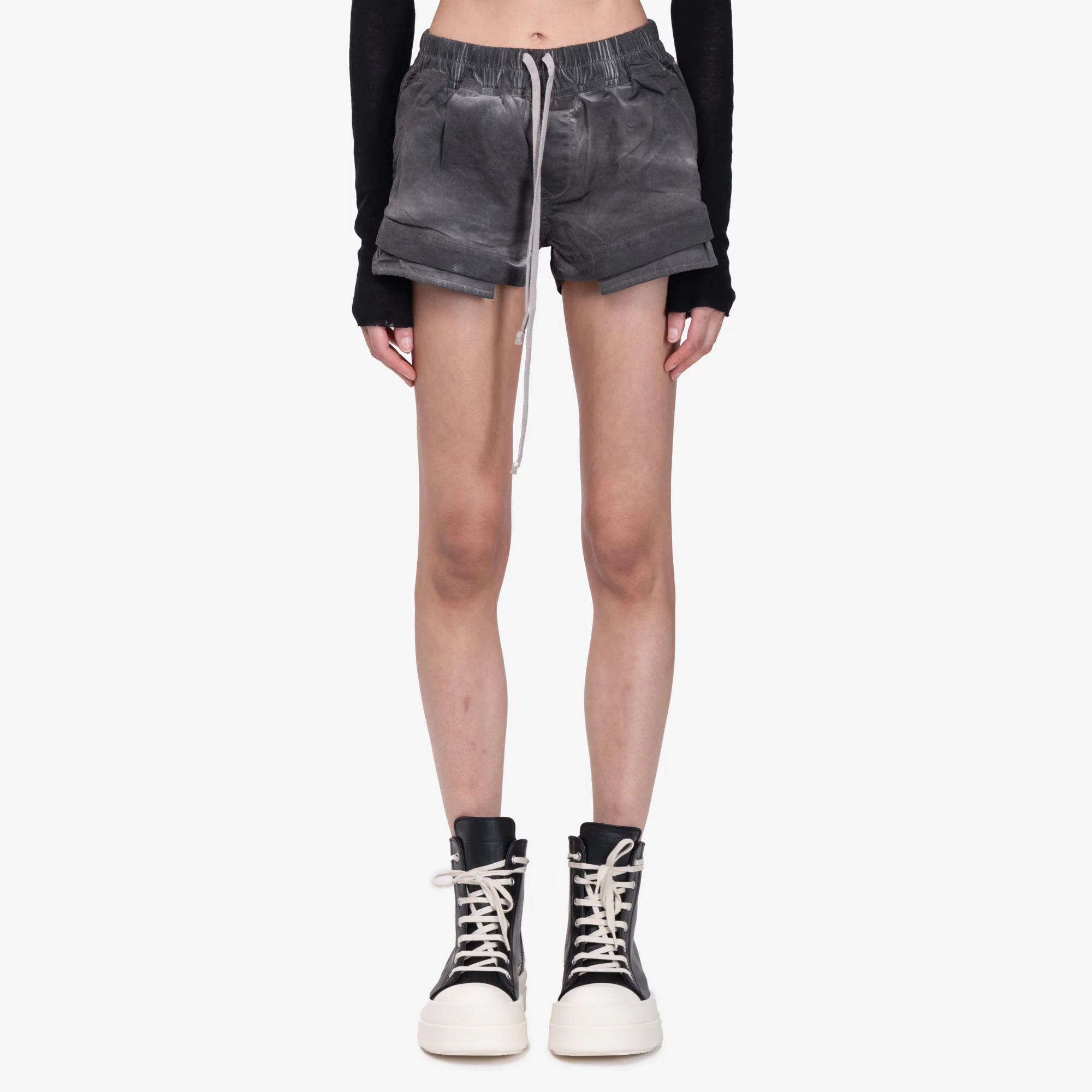 Womens Fog Denim Boxer Shorts