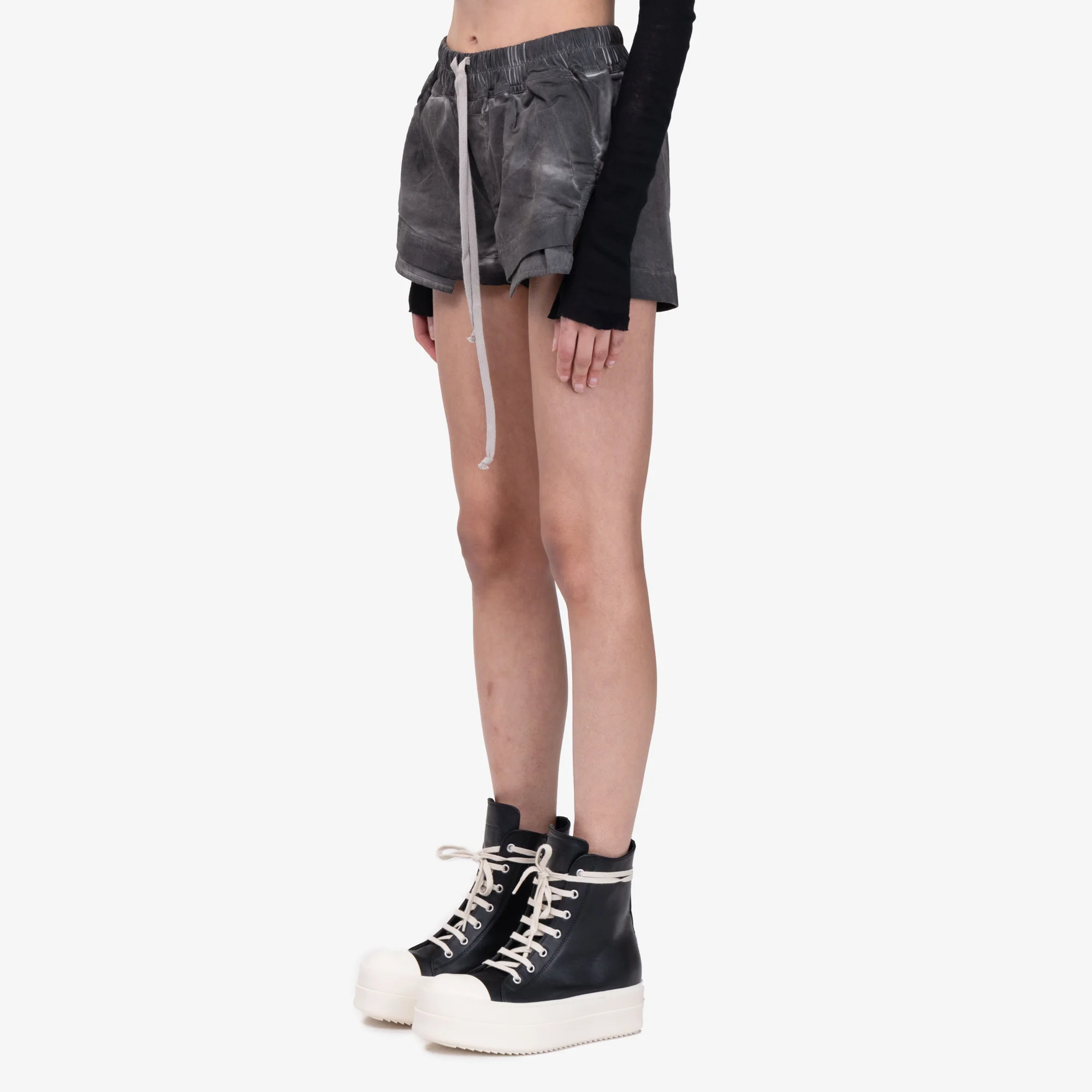 Womens Fog Denim Boxer Shorts - Image 3