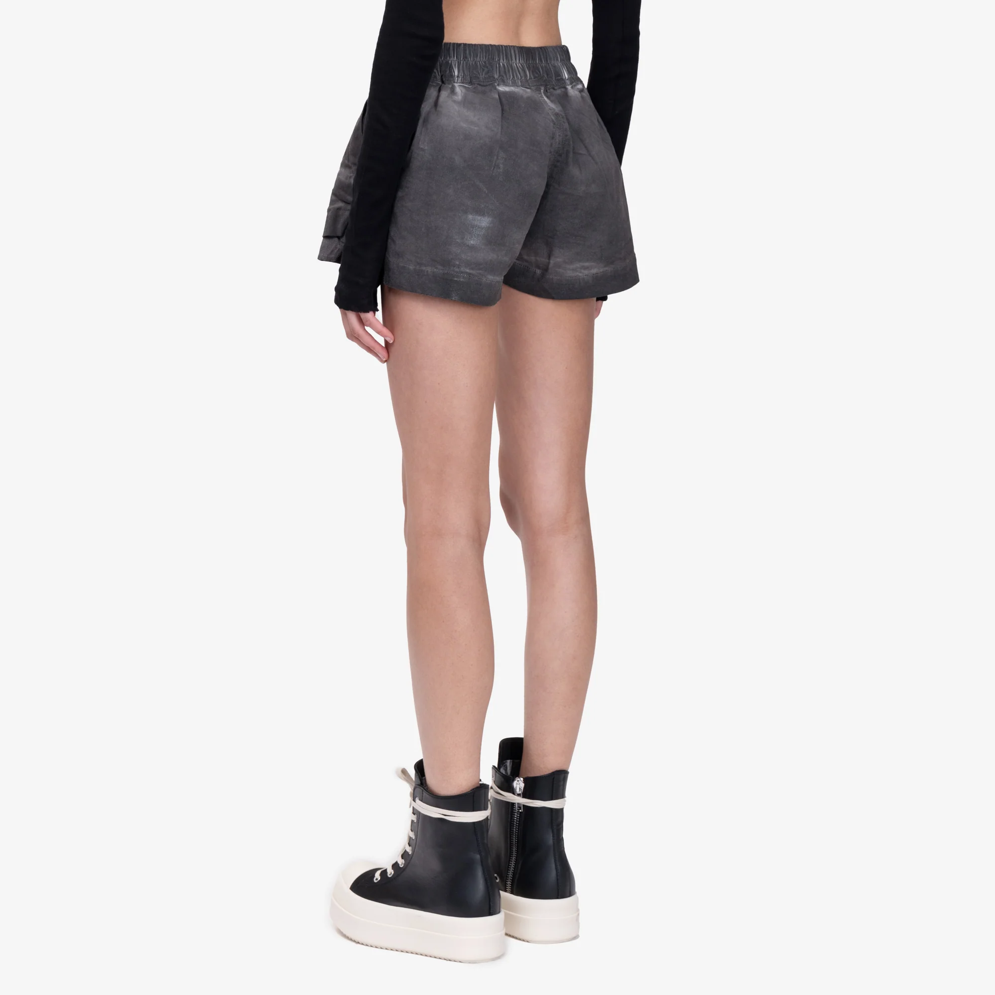Womens Fog Denim Boxer Shorts - Image 4