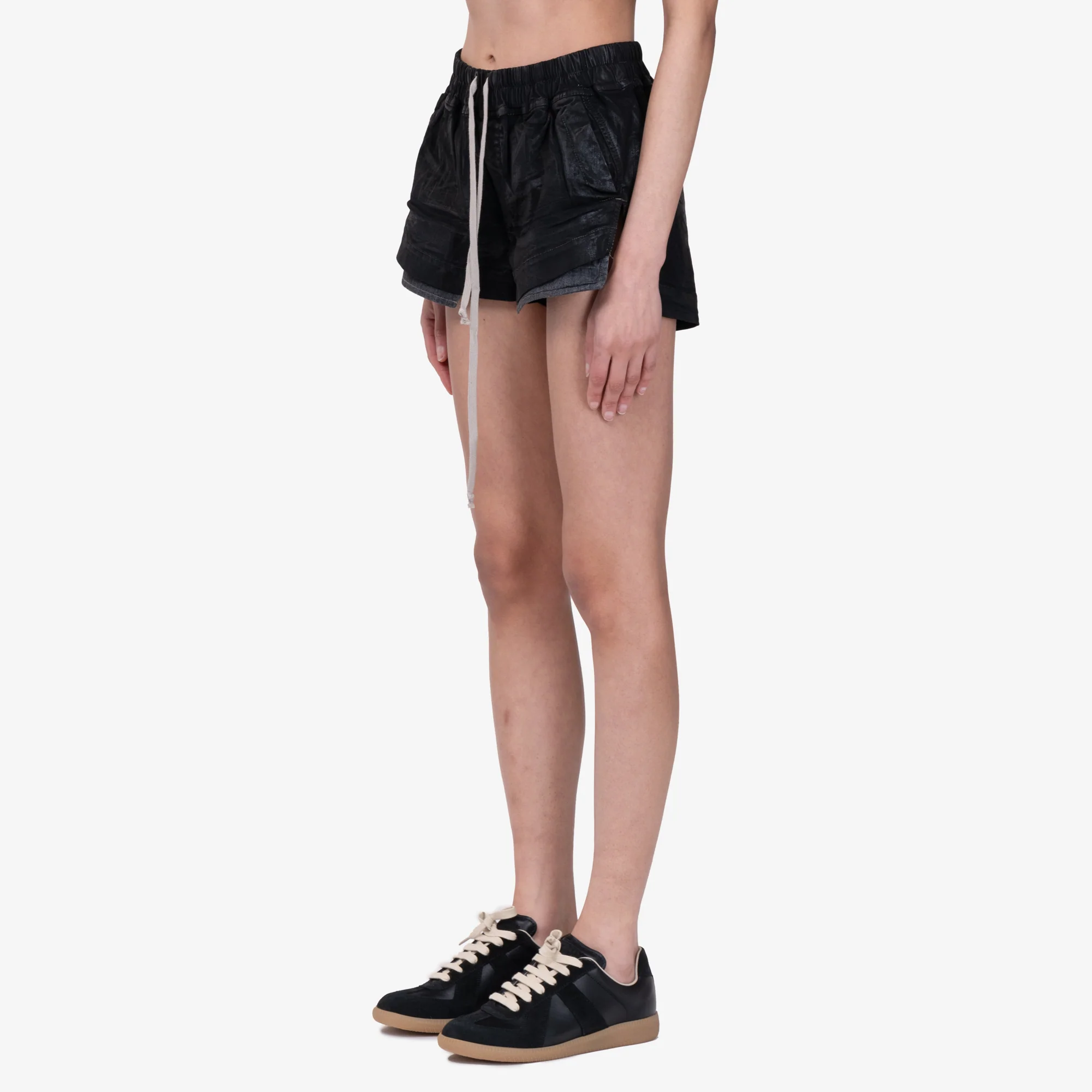 Womens Fog Denim Boxer Shorts - Image 3