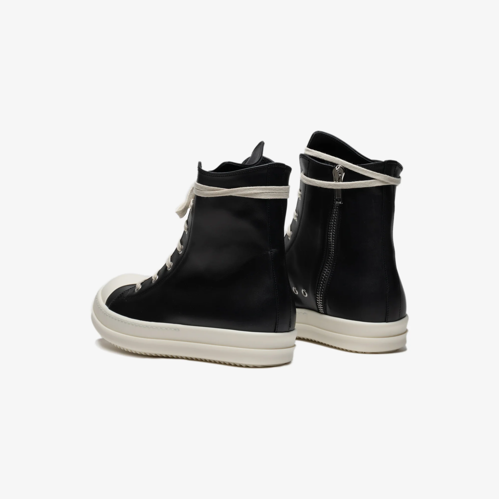 Womens High-Top Leather Sneakers - Image 2