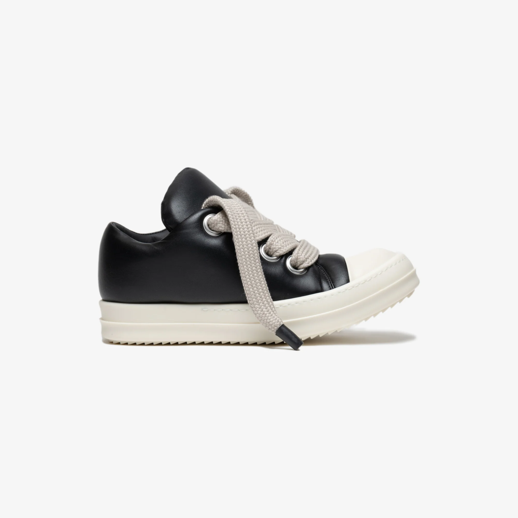 Womens Jumbolaced Leather Padded Low-Top Sneakers - Image 3