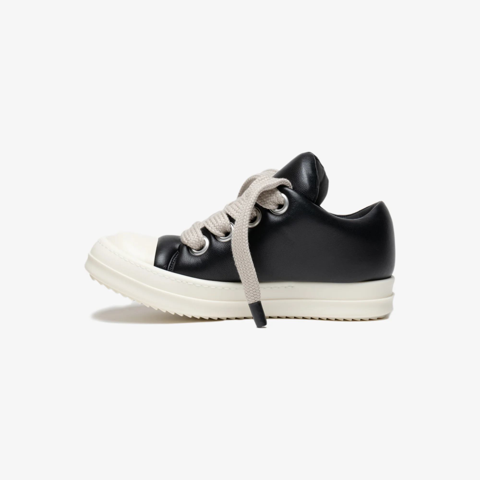 Womens Jumbolaced Leather Padded Low-Top Sneakers - Image 4