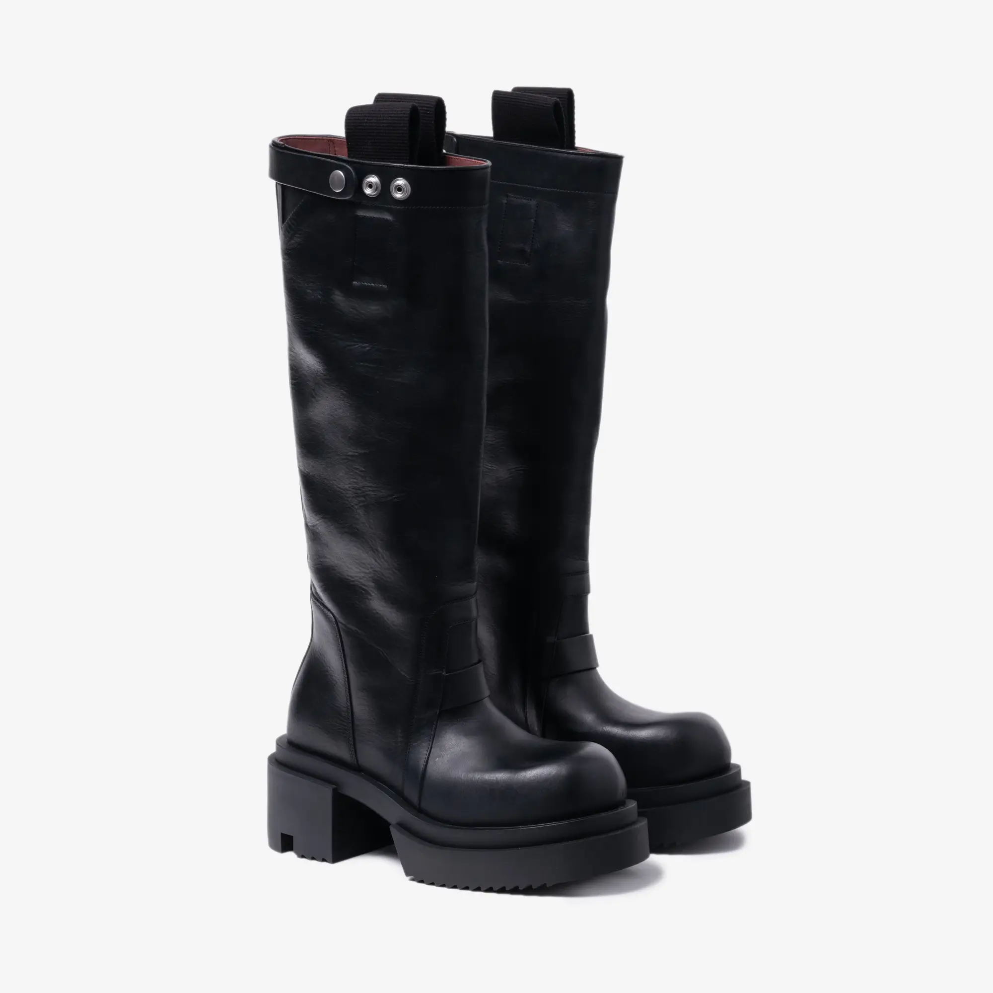 Womens Knee Pull On Bogun Leather Boots