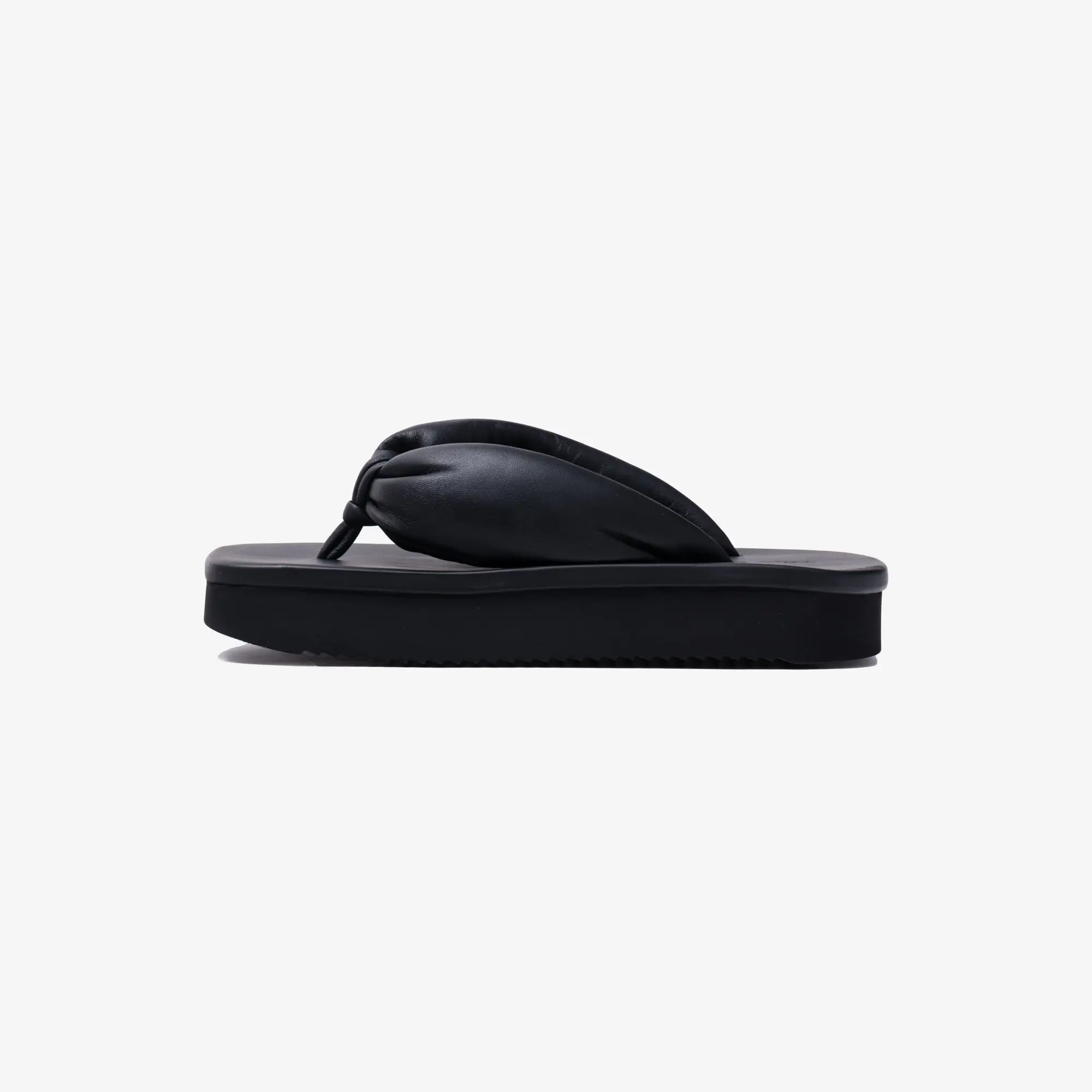 Womens Leather Padded Flip Flops - Image 4