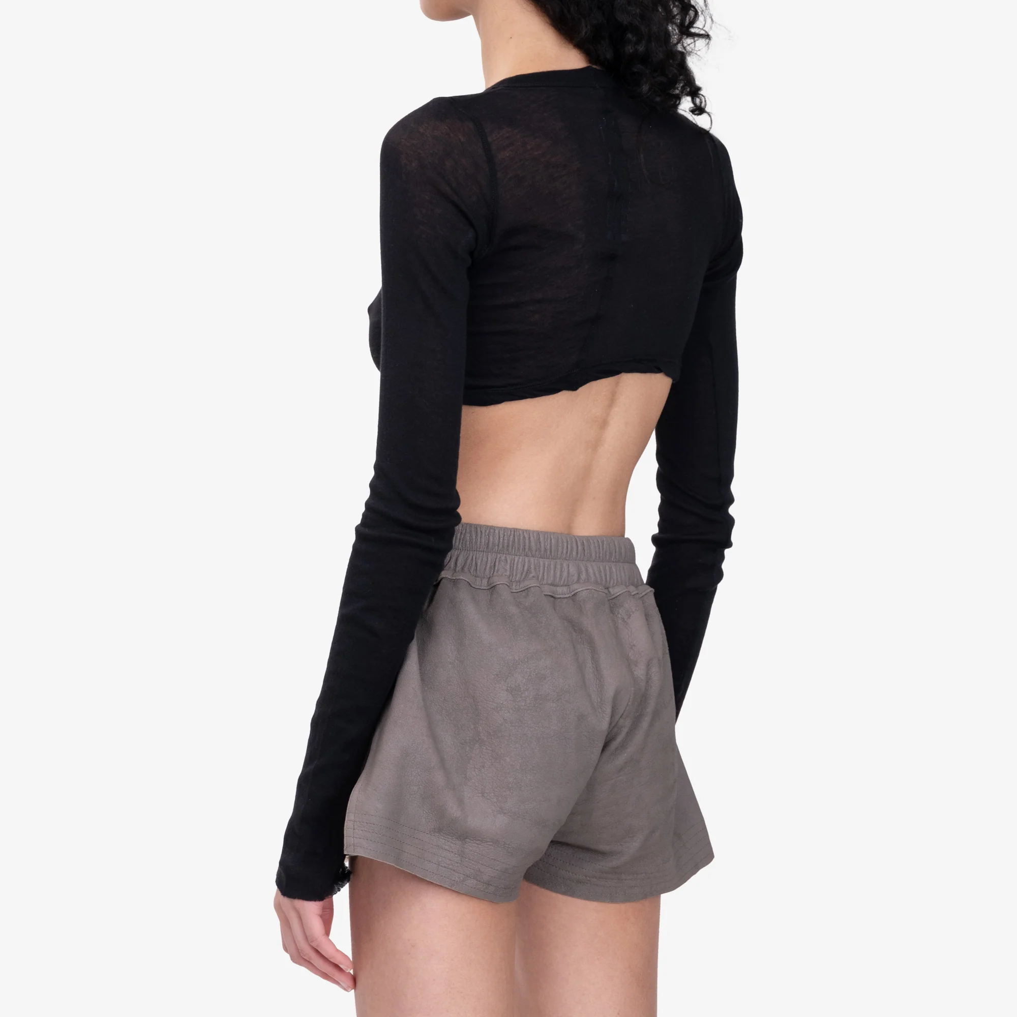 Womens Long Sleeve Crop Top - Image 4