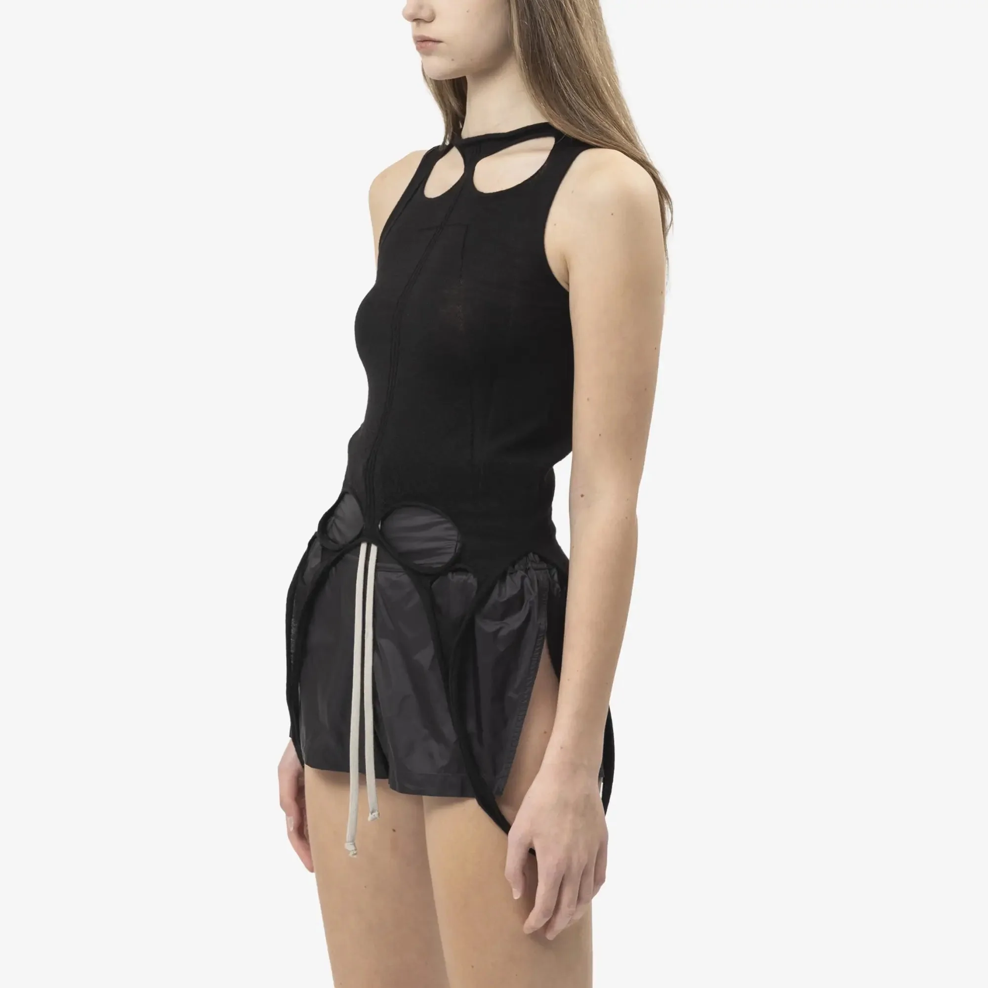 Womens Slashed Sleeveless Sweater - Image 3